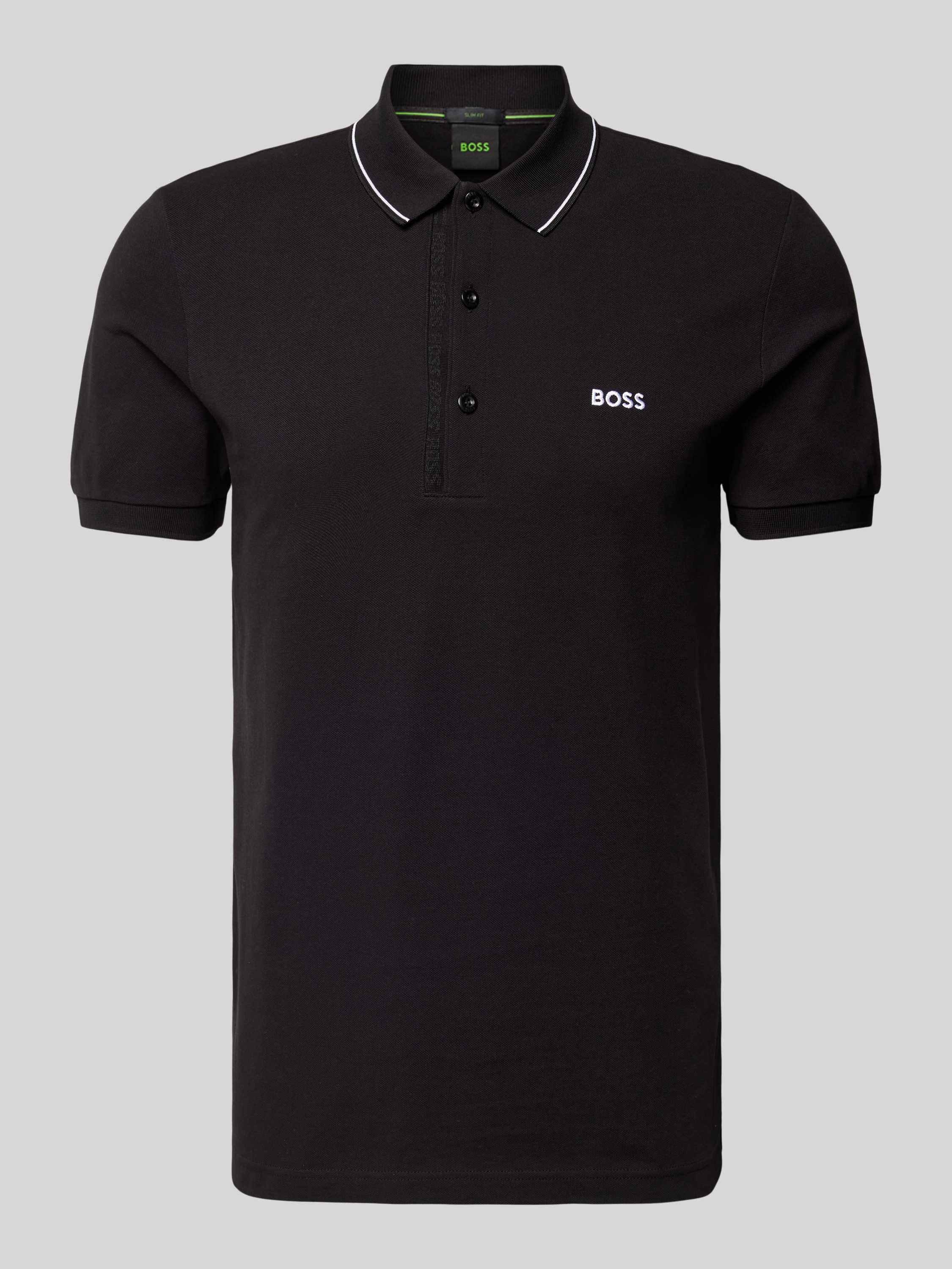 Regular Fit Poloshirt mit Label-Stitching Modell 'Paule'