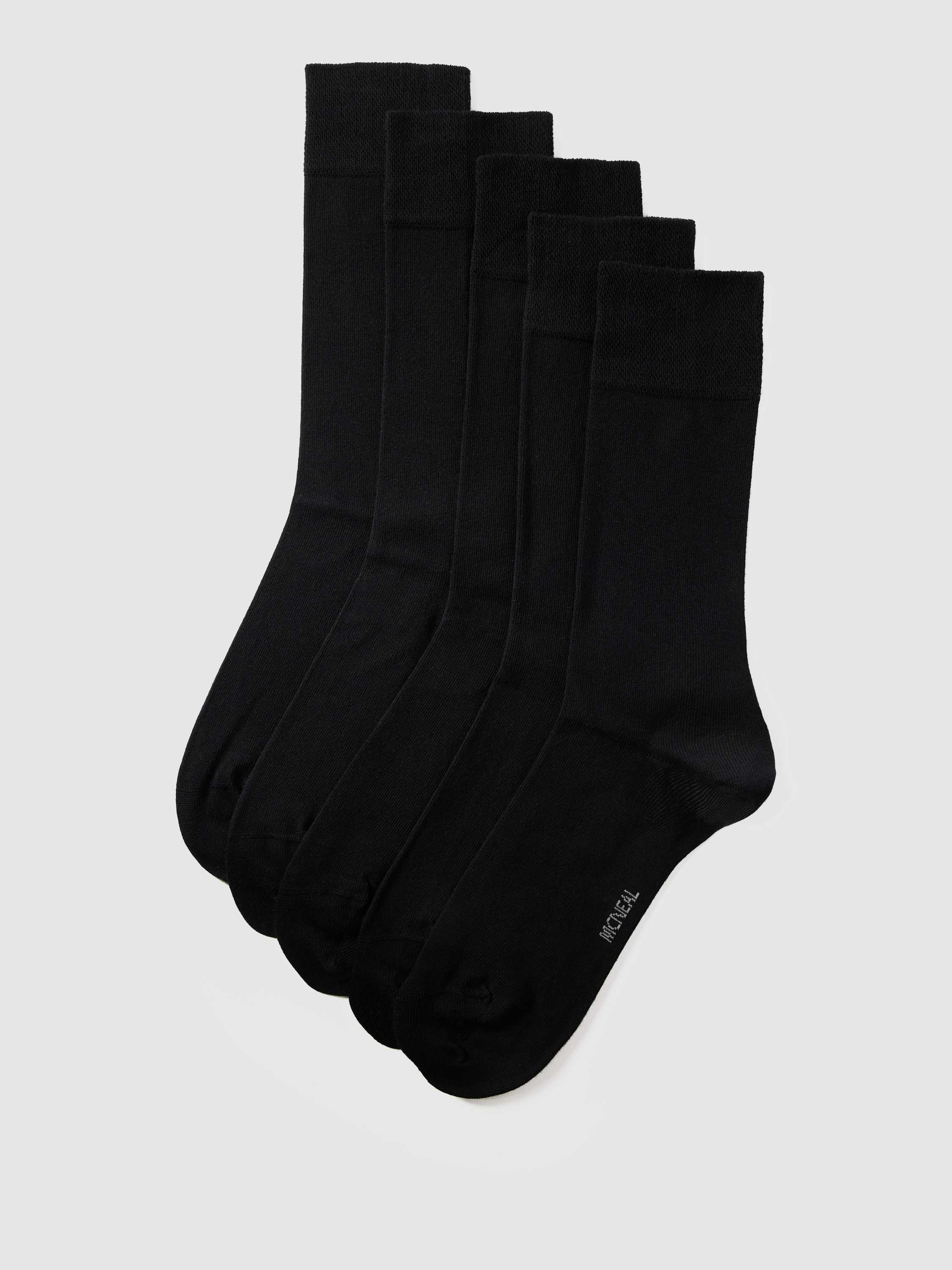 Socken mit elastischem Rippenbündchen im 5er-Pack