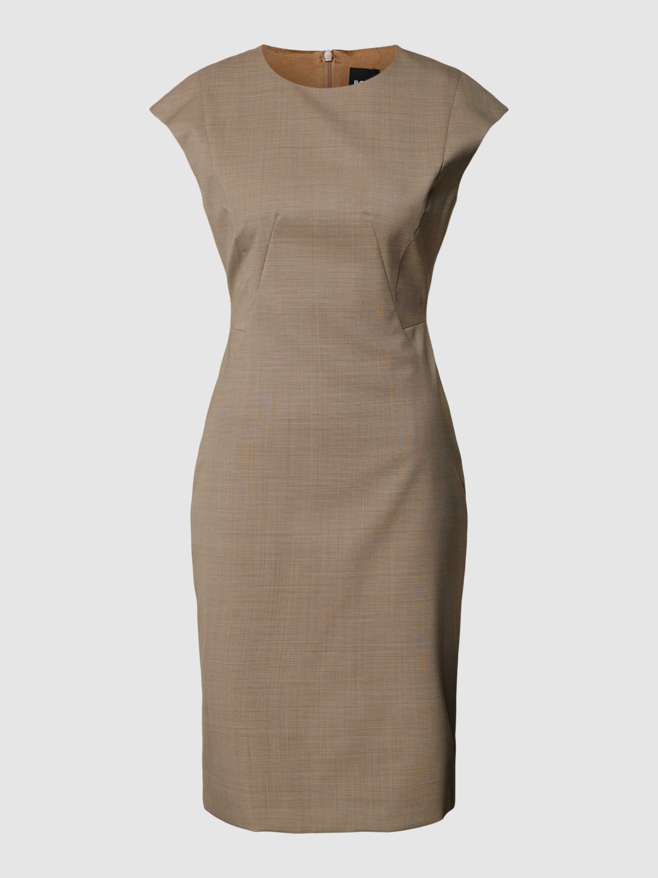 Knielanges Kleid mit Rundhalsausschnitt Modell 'Dironah'