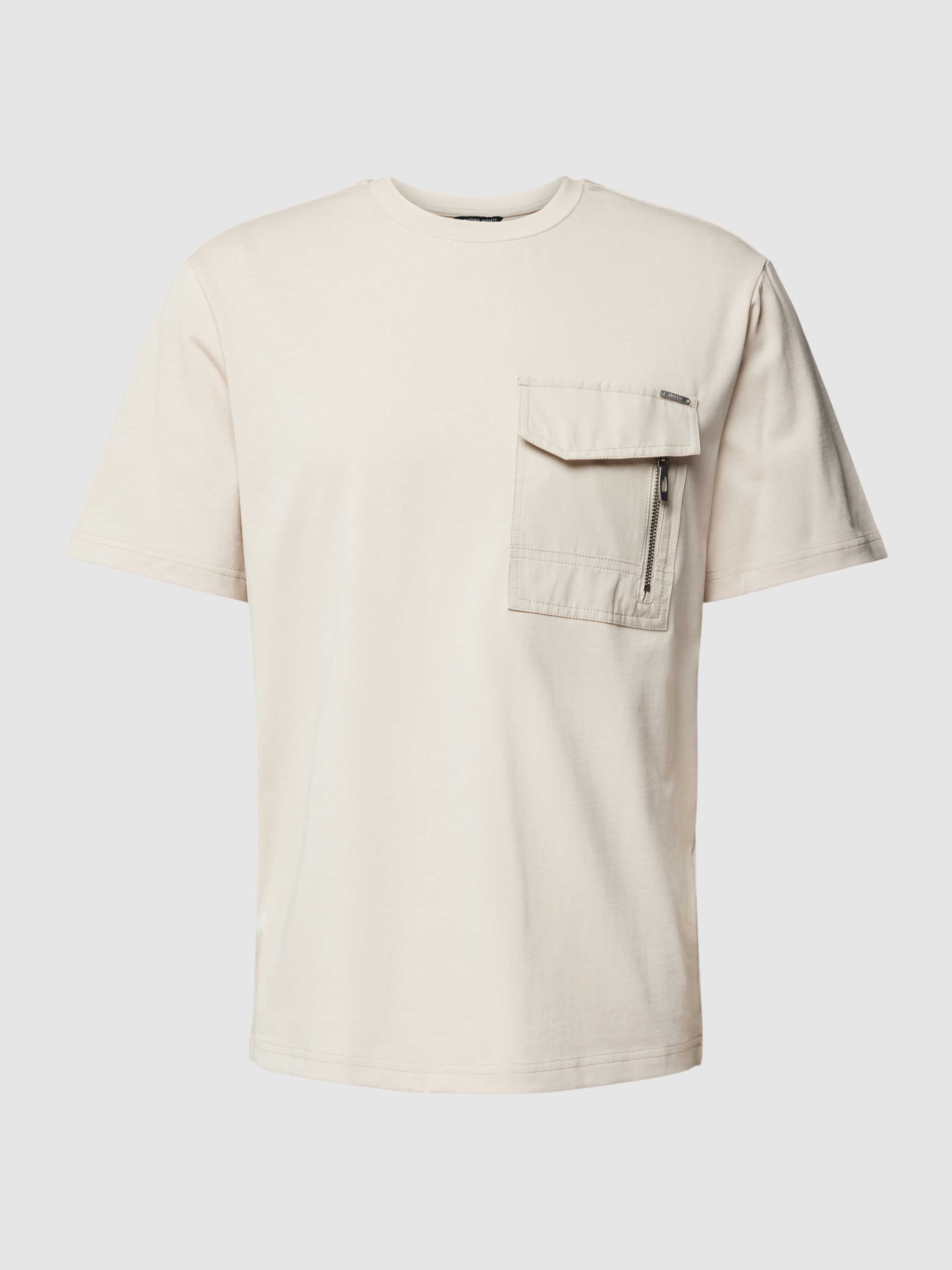 T-Shirt mit Brusttasche und Label-Detail