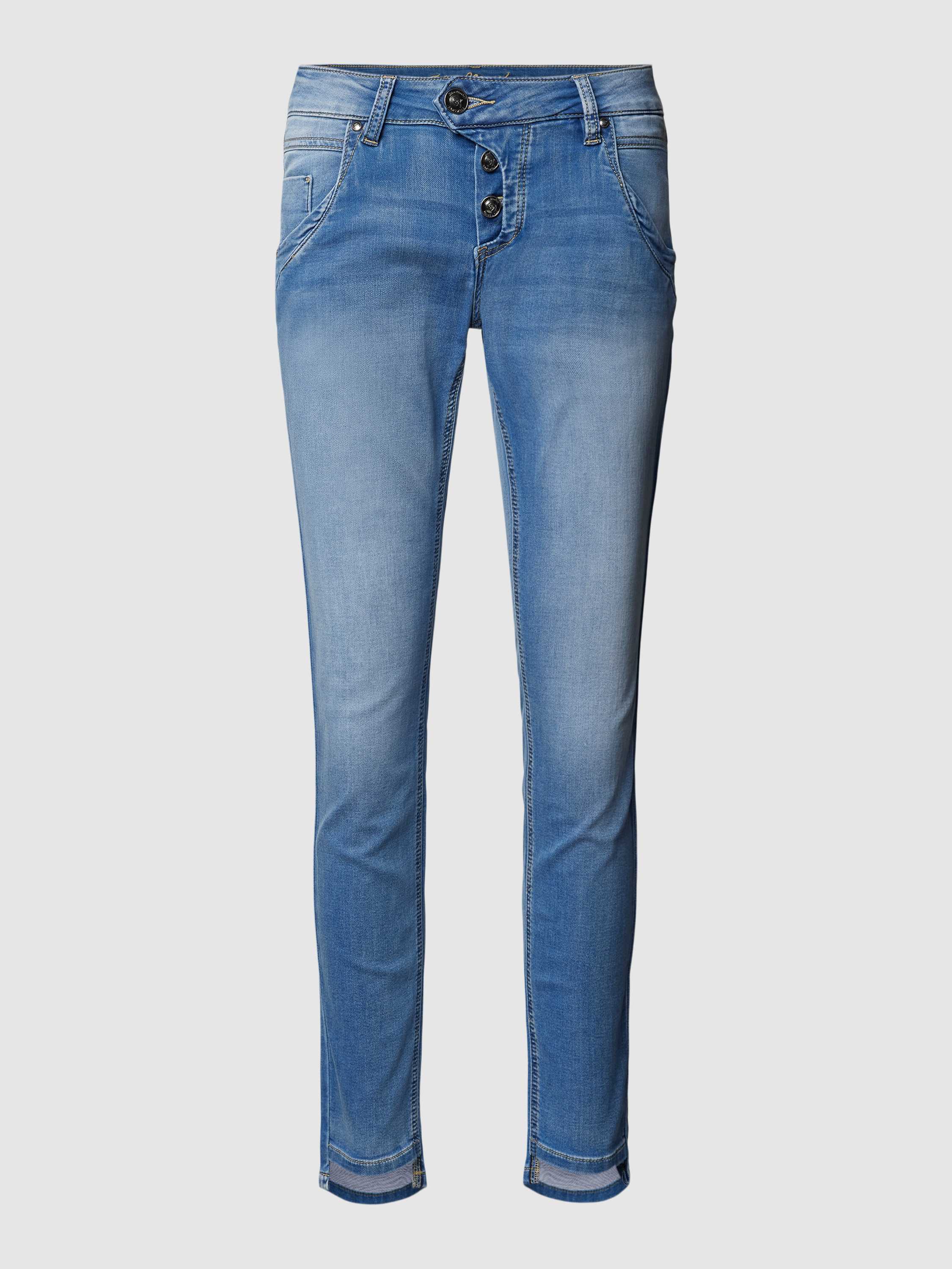 Slim Fit Jeans mit verkürztem Schnitt Modell 'MANIE'