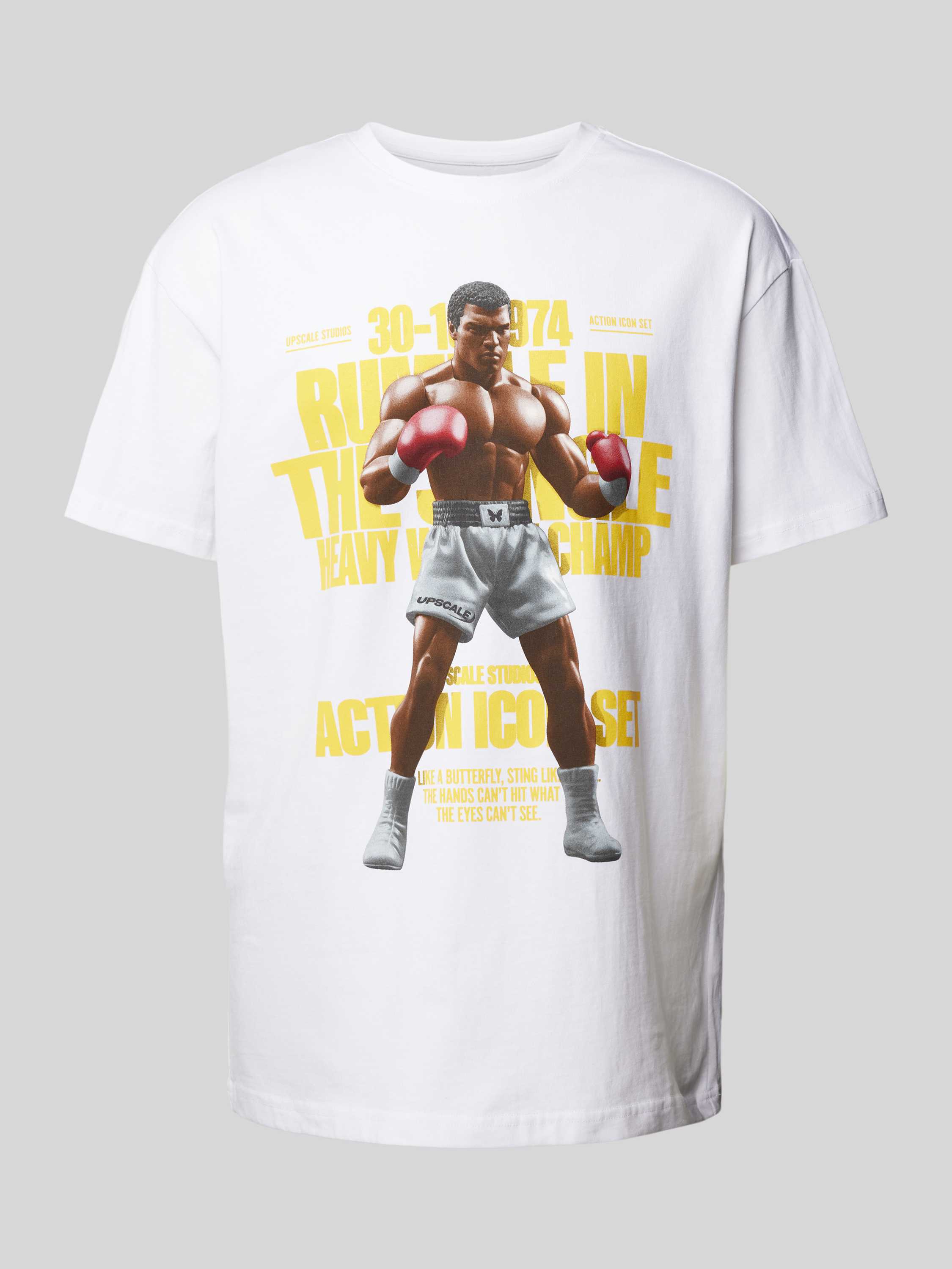 Oversized T-Shirt mit Motiv- und Statement-Print Modell 'Rumble'