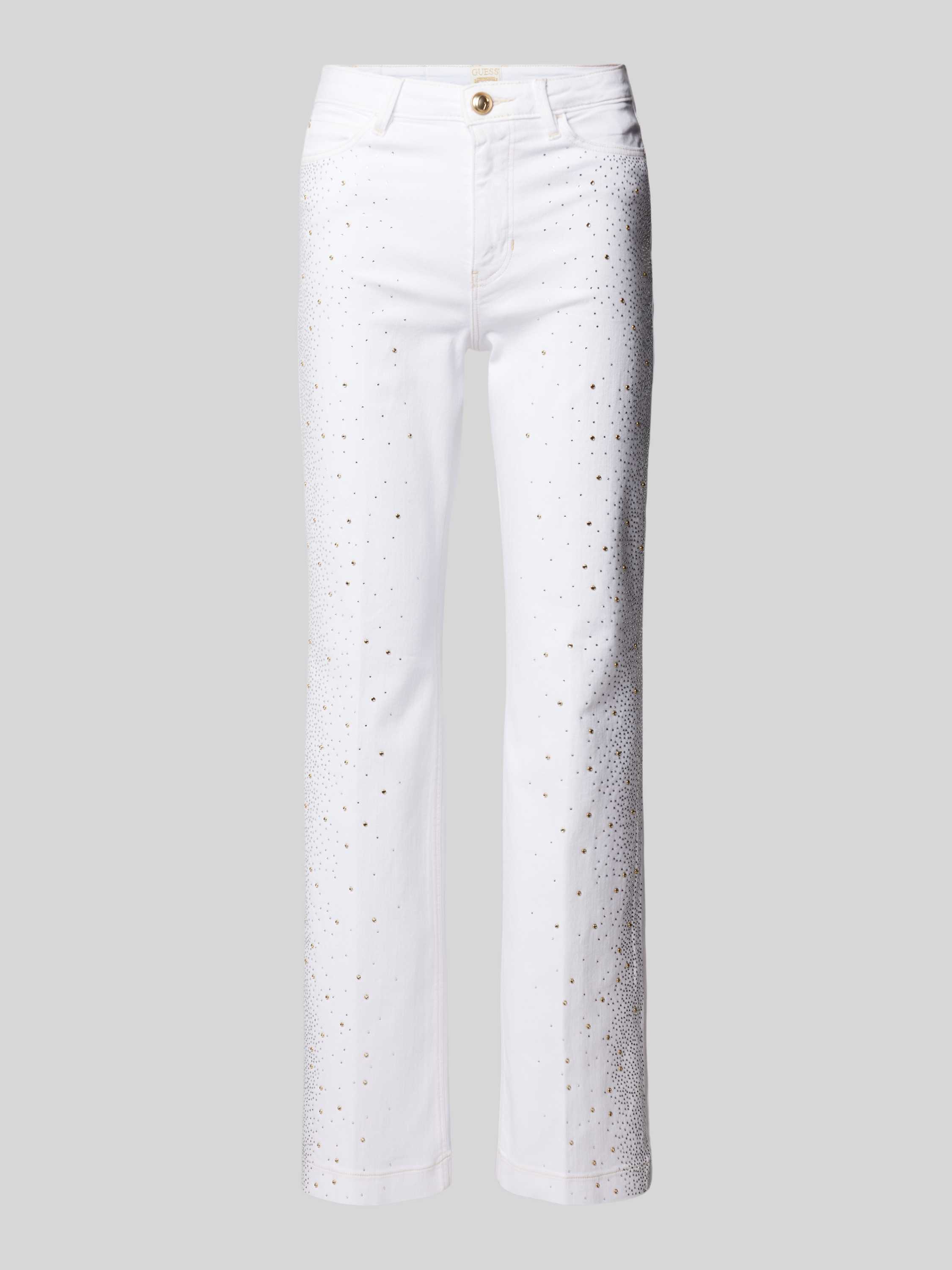 Flared Jeans mit Ziersteinbesatz Modell '1981'