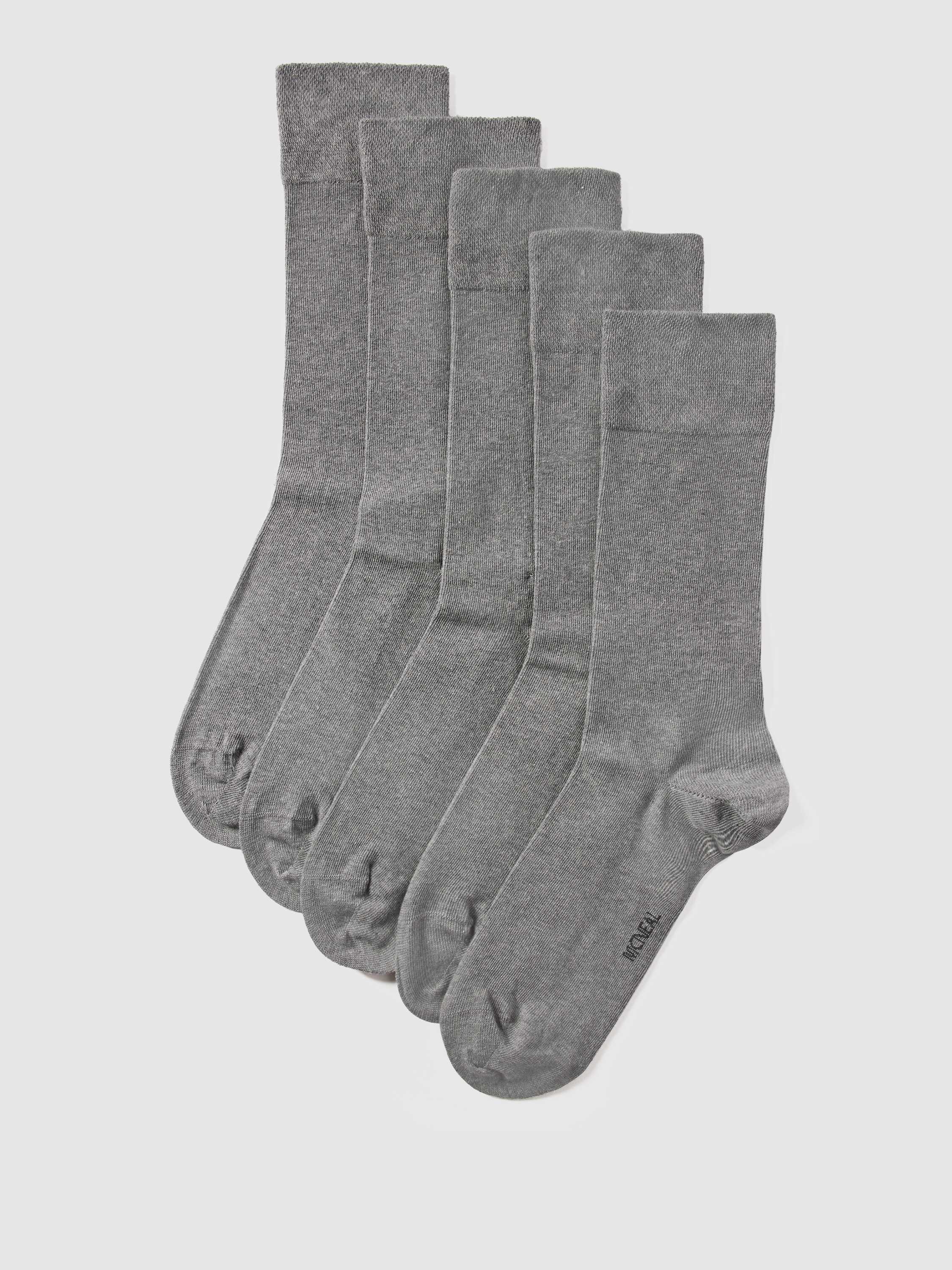 Socken mit elastischem Rippenbündchen im 5er-Pack