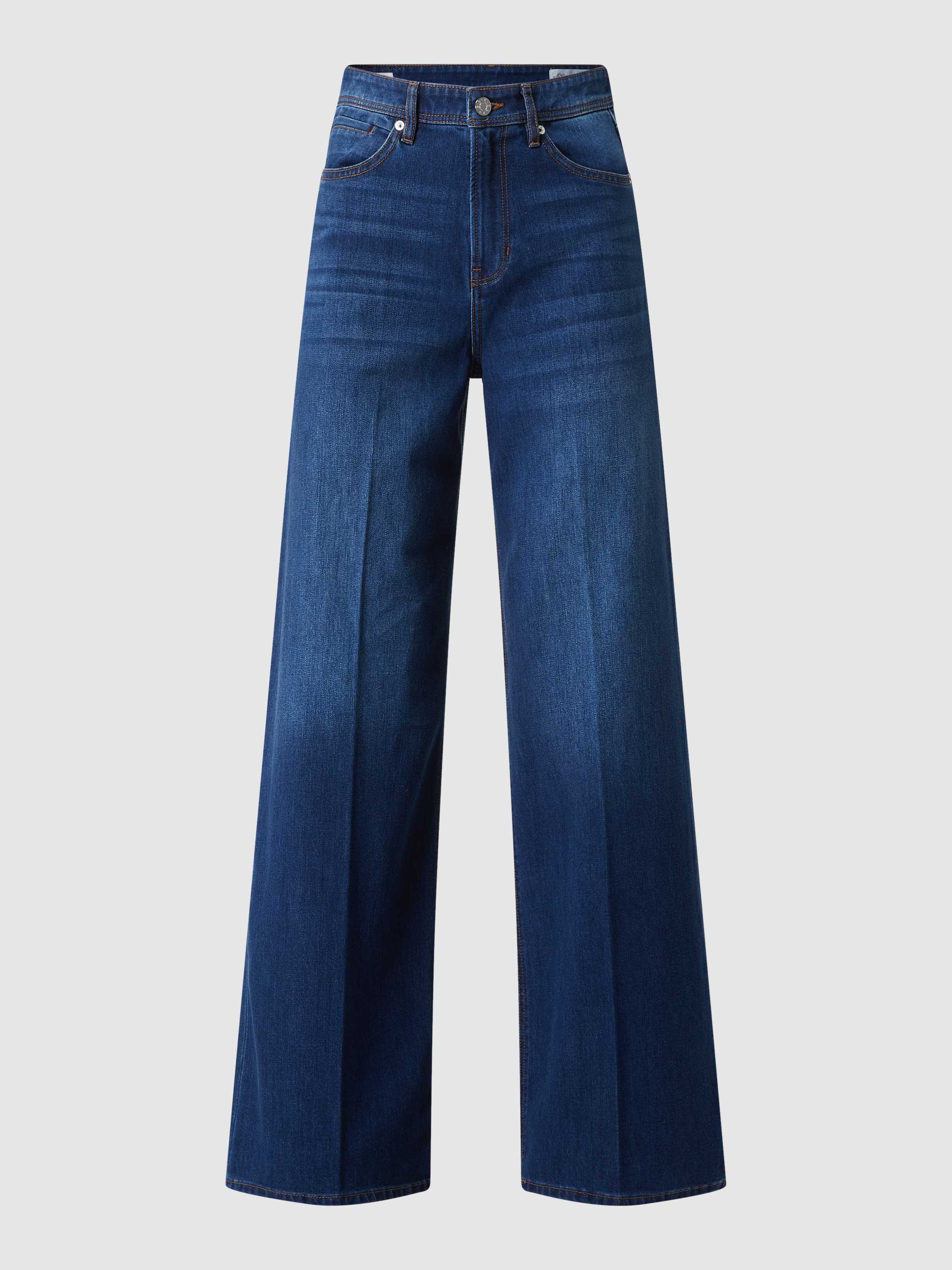 Wide Leg High Rise Jeans mit Stretch-Anteil Modell 'Suri'