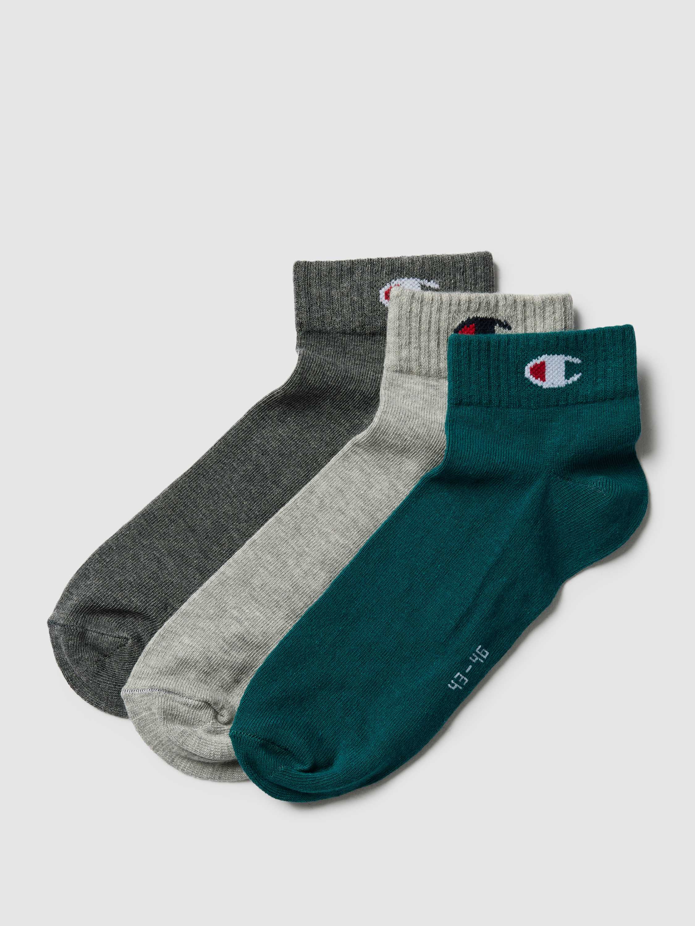 Socken mit Label-Detail im 3er-Pack Modell 'Quarter Sock'