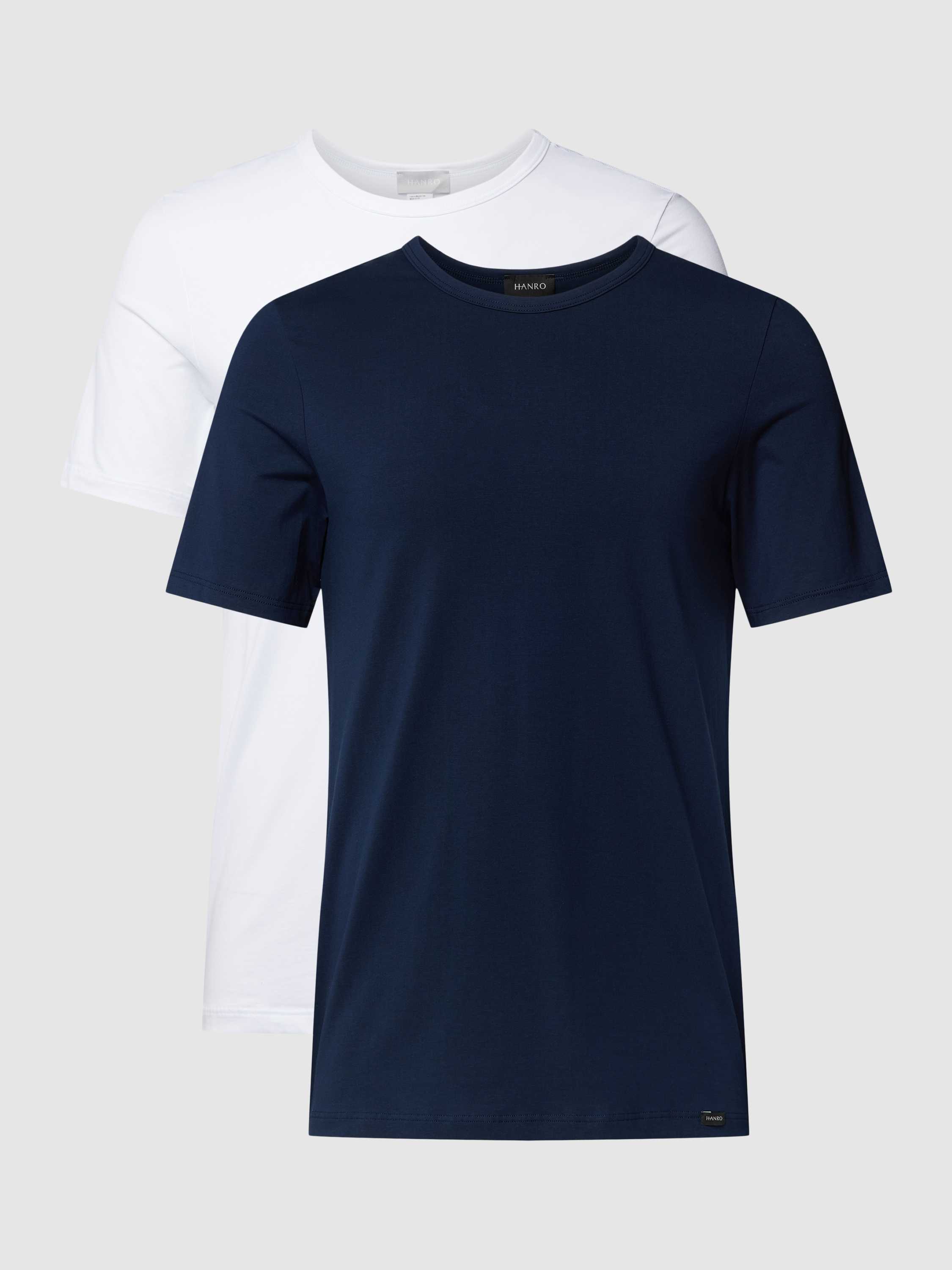 T-Shirt mit Label-Detail im 2er-Pack Modell 'Cotton Essentials'