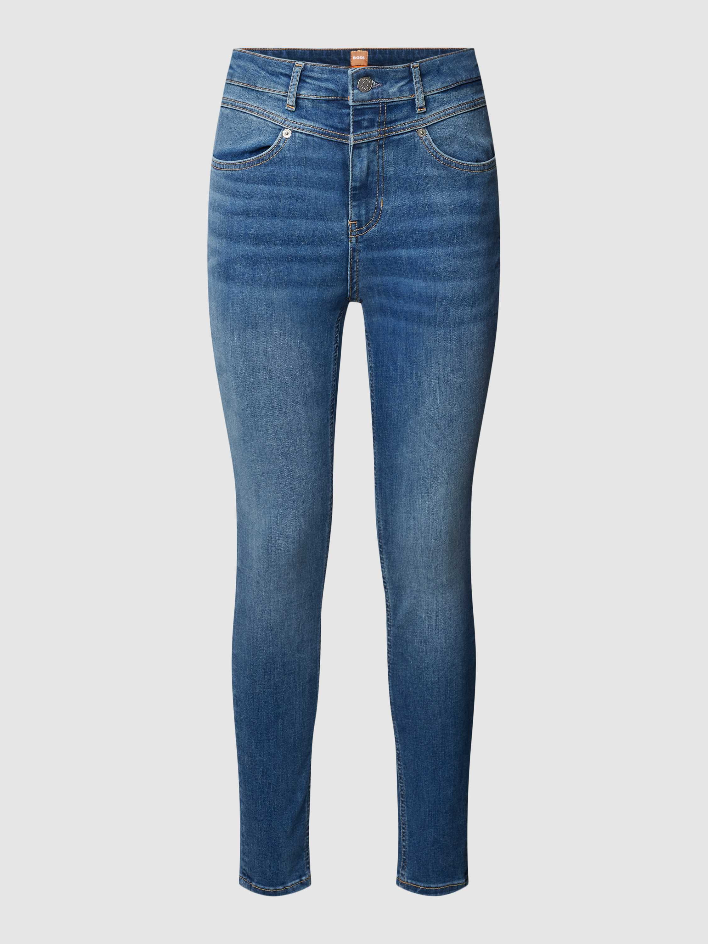 Skinny Fit Jeans mit Label-Patch Modell 'KITT'