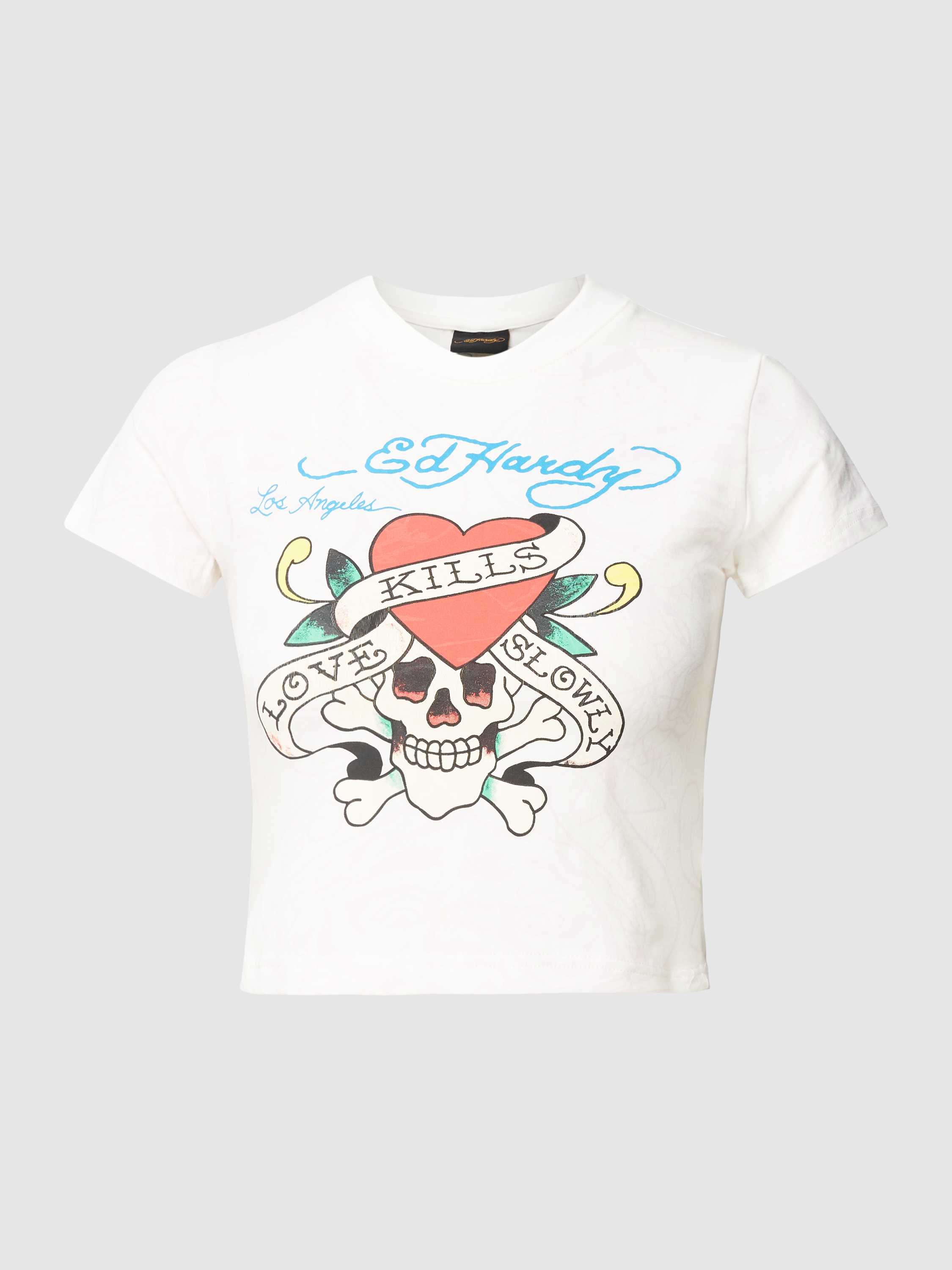 T-Shirt mit Motiv-Print Modell 'LOVE KILLS BABY'