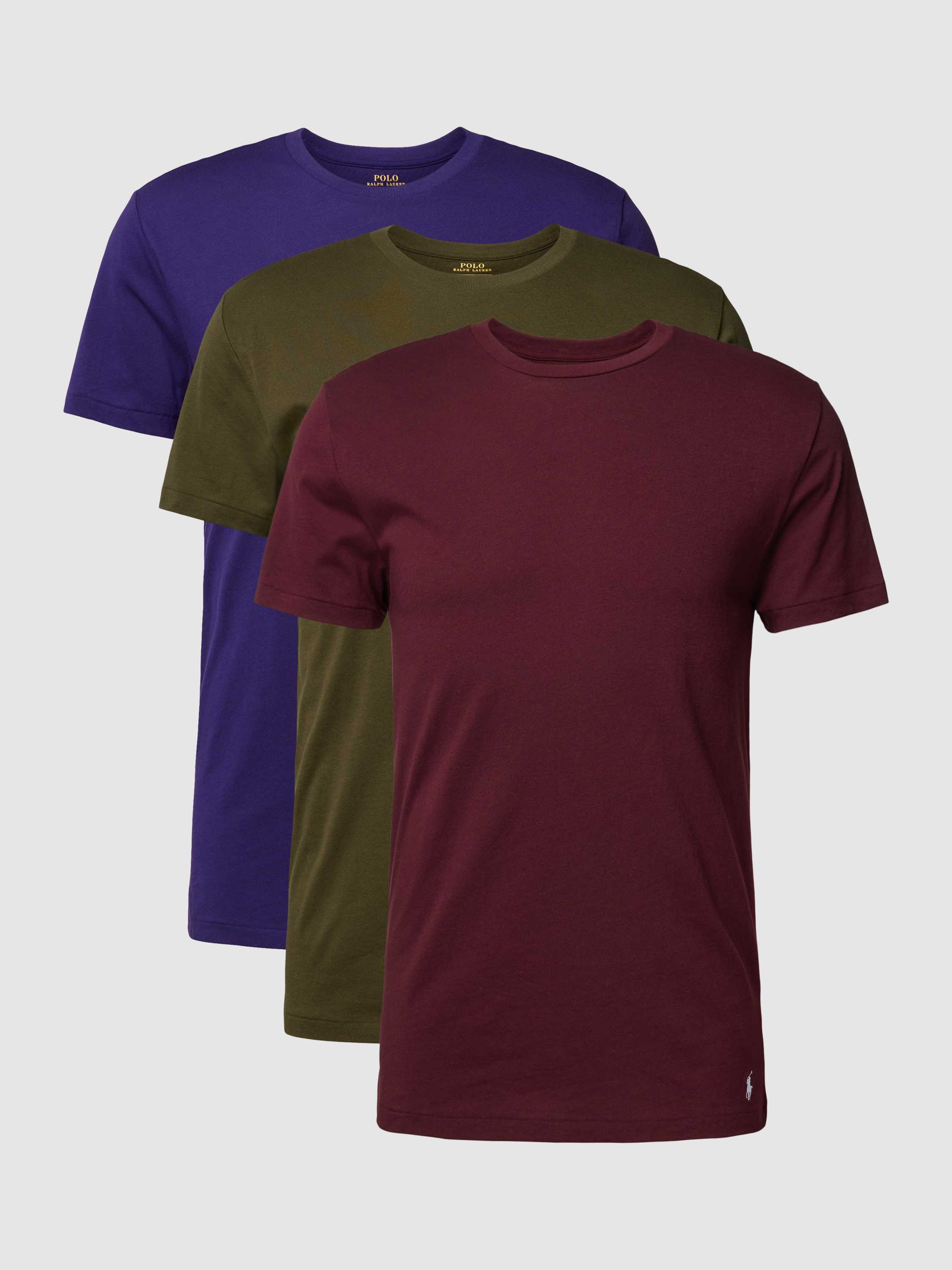 T-Shirt mit Rundhalsausschnitt Modell 'CREW' im 3er-Pack