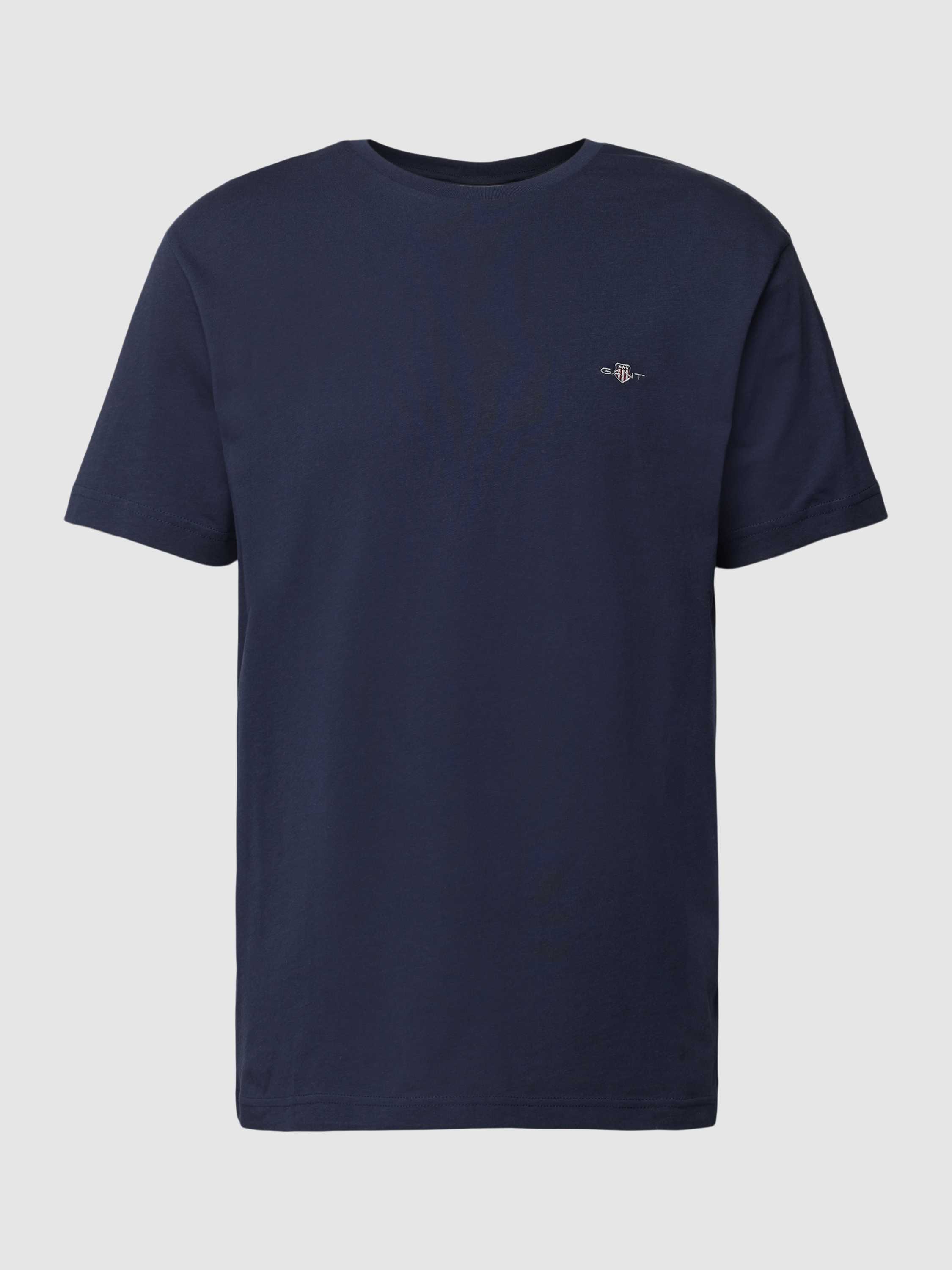 Regular Fit T-Shirt mit Label-Stitching Modell 'SHIELD'