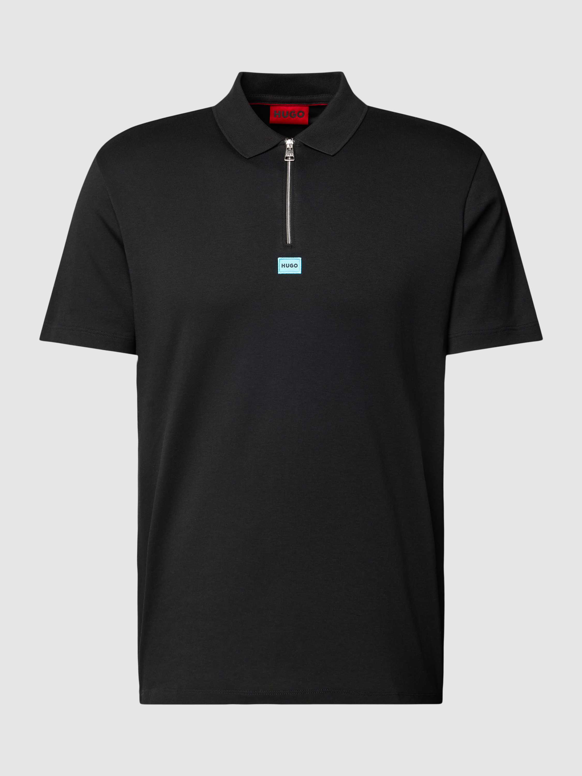 Regular Fit Poloshirt mit Label-Patch Modell 'Deresom'