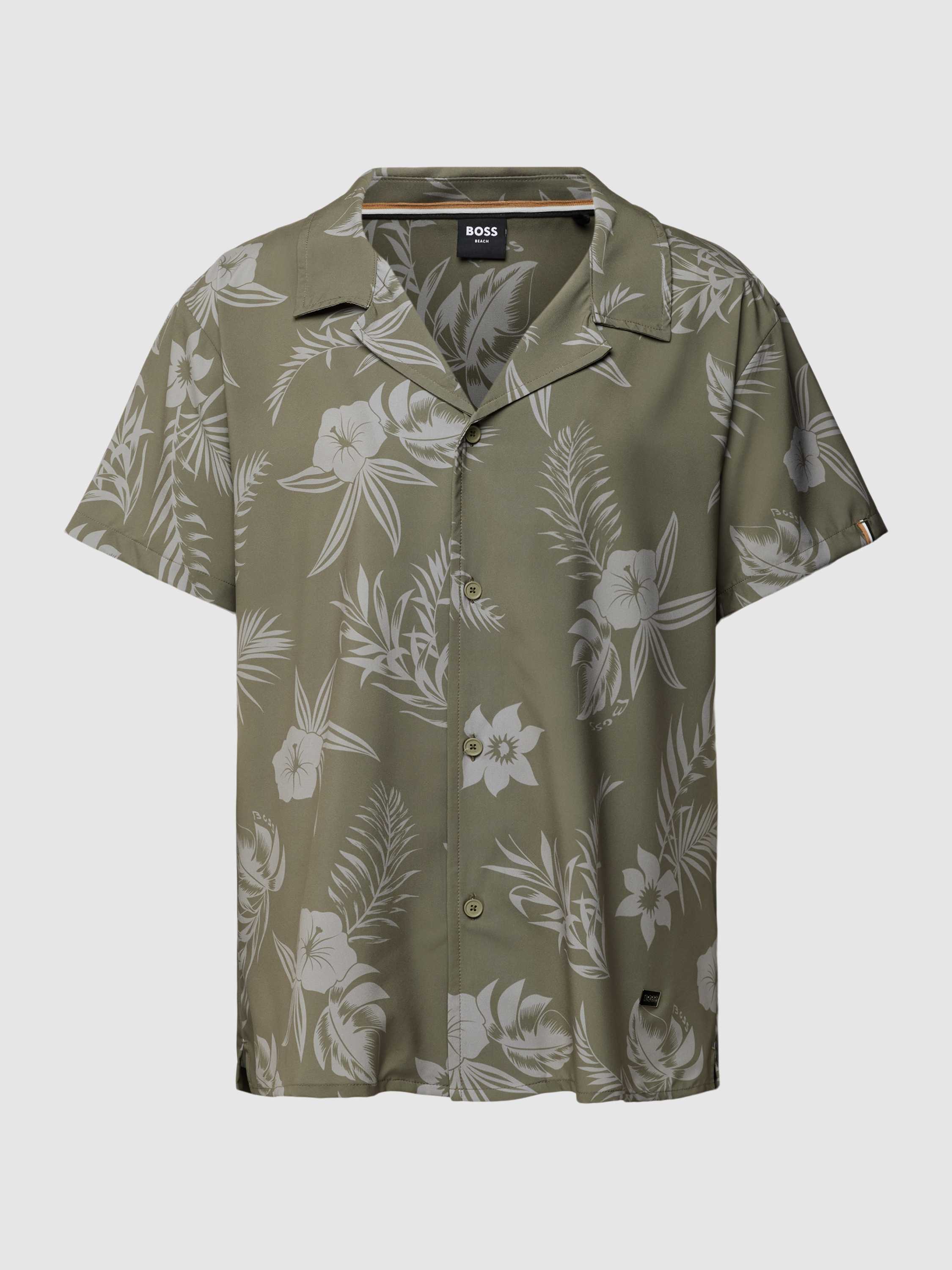 Regular Fit Freizeithemd mit floralem Print Modell 'Beach'