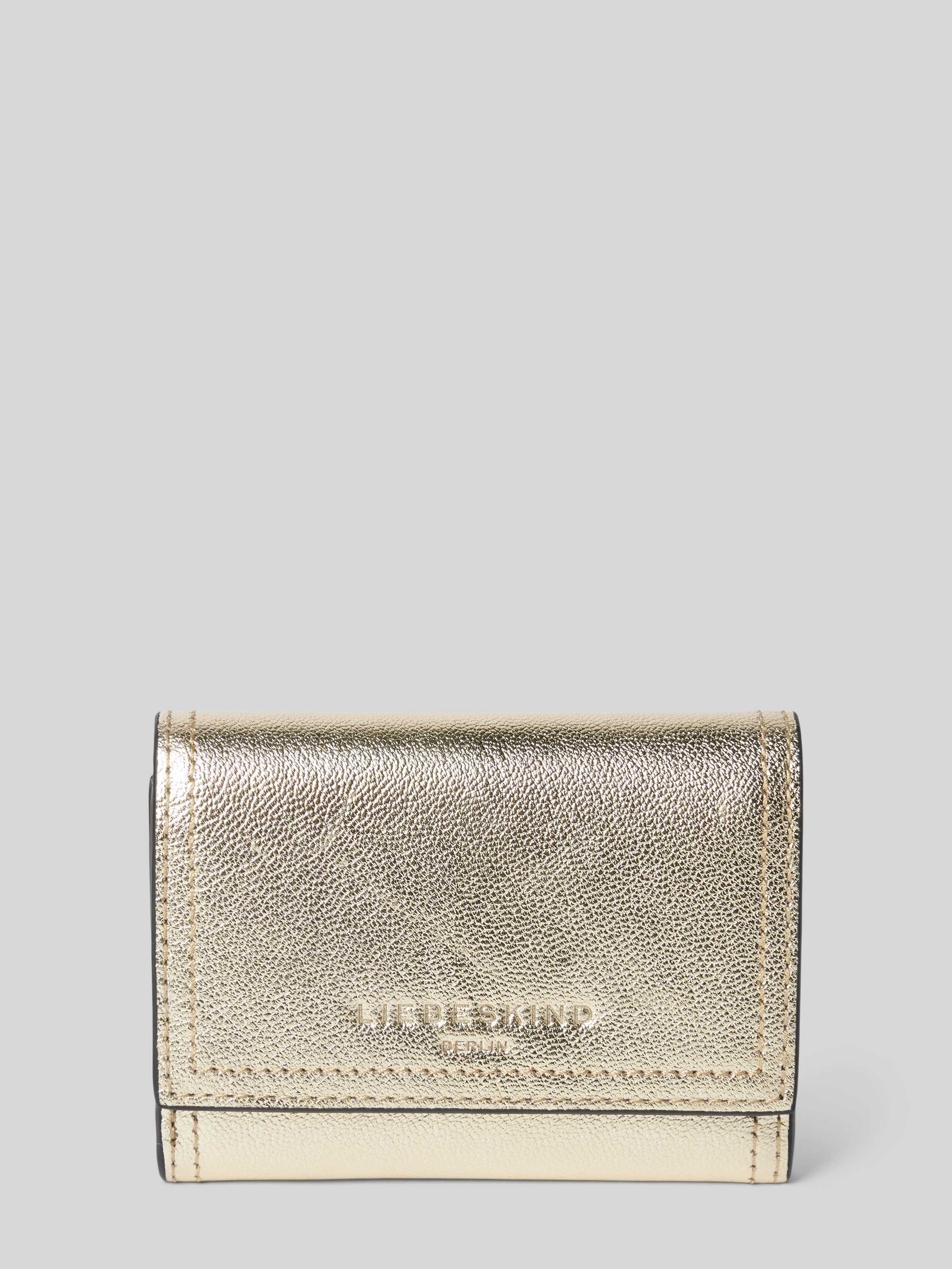 Portemonnaie aus Leder mit Logo-Print, Peek & Cloppenburg