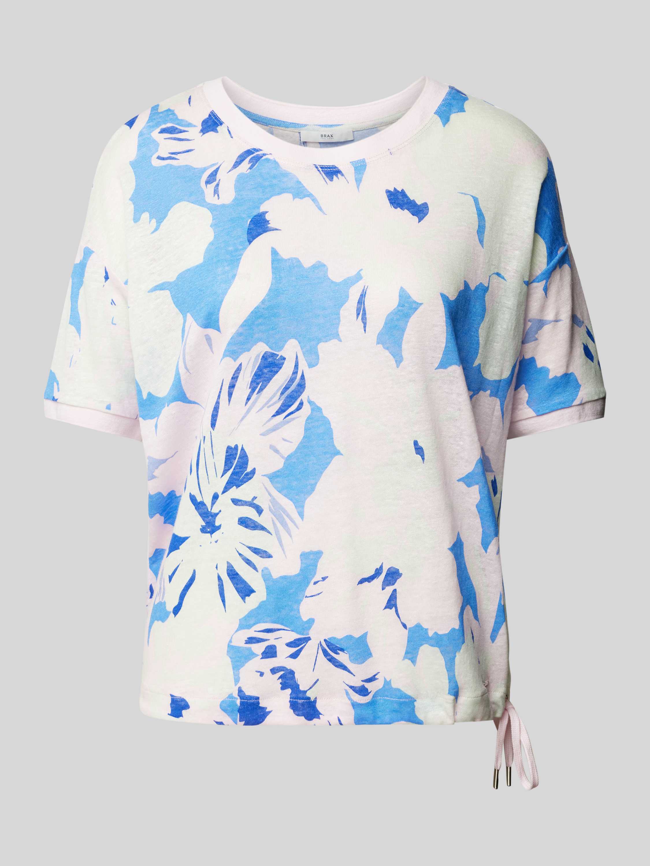 T-Shirt aus Leinen mit floralem Muster Modell 'CANDICE'