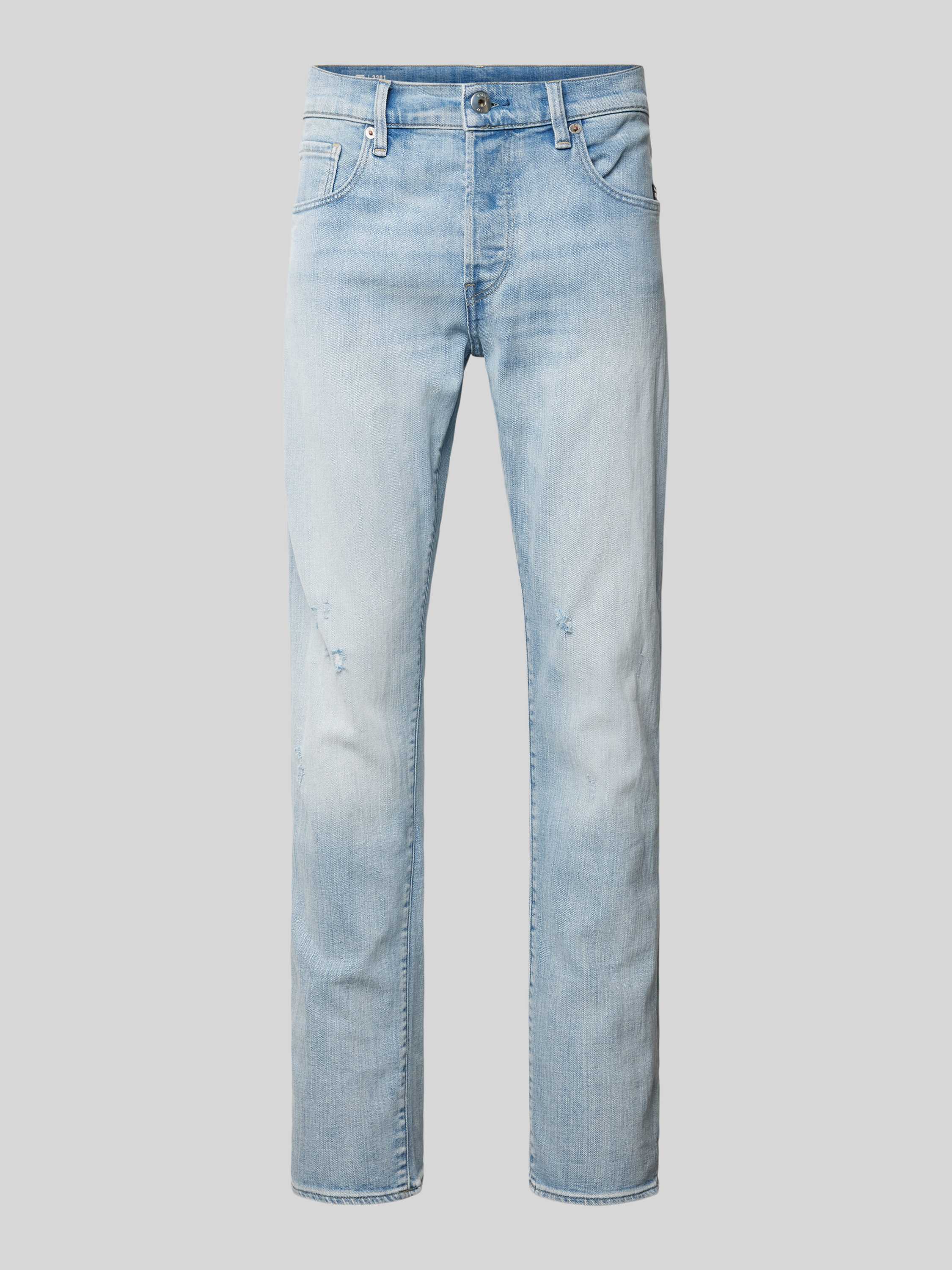 Slim Fit Jeans im Used-Look Modell '3301'