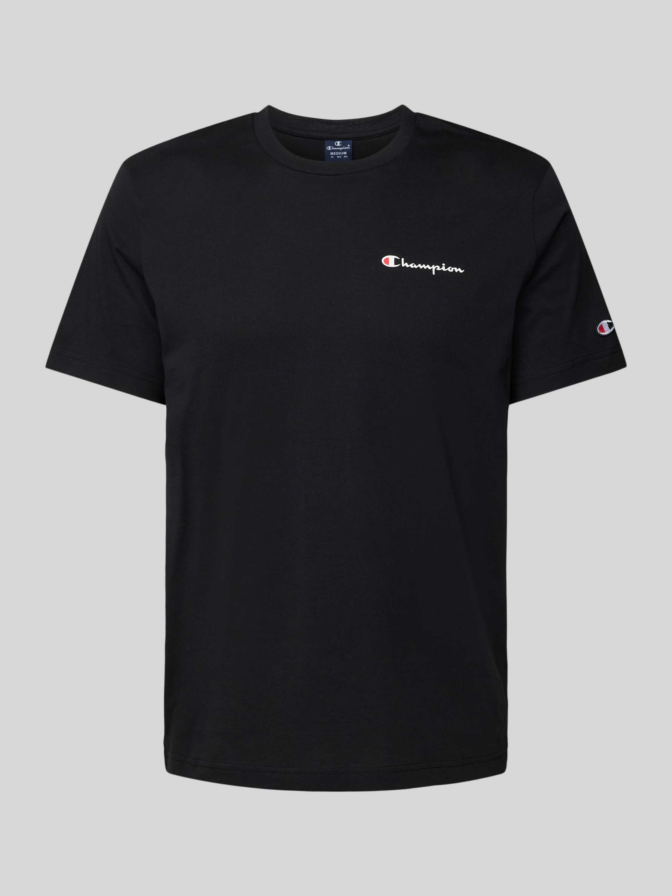 T-Shirt mit Label-Print und Logo-Patch
