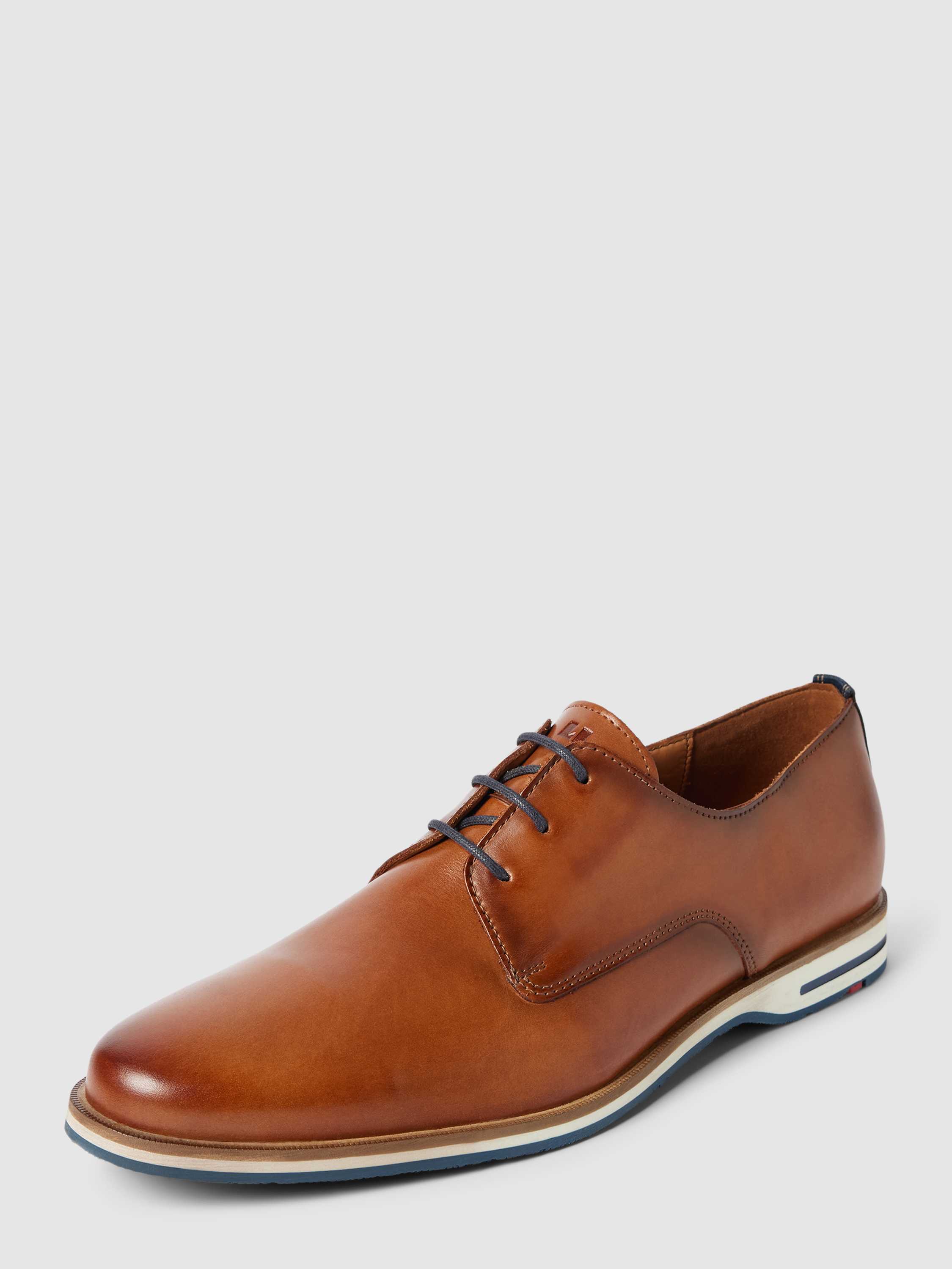 Derby-Schuhe aus Leder mit Kontraststreifen Modell 'DAKIN', Peek & Cloppenburg