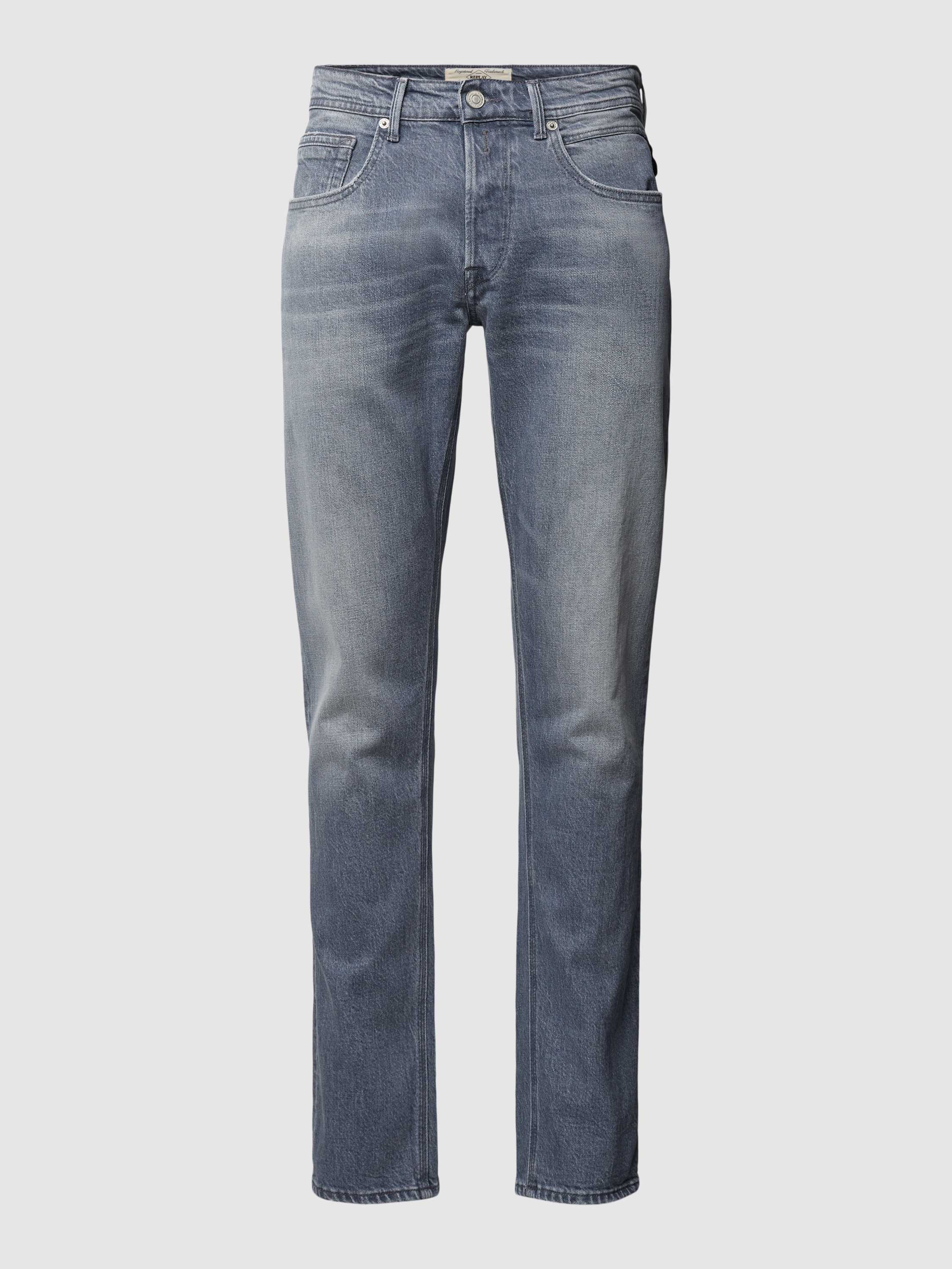 Regular Slim Fit Jeans mit Eingrifftaschen Modell 