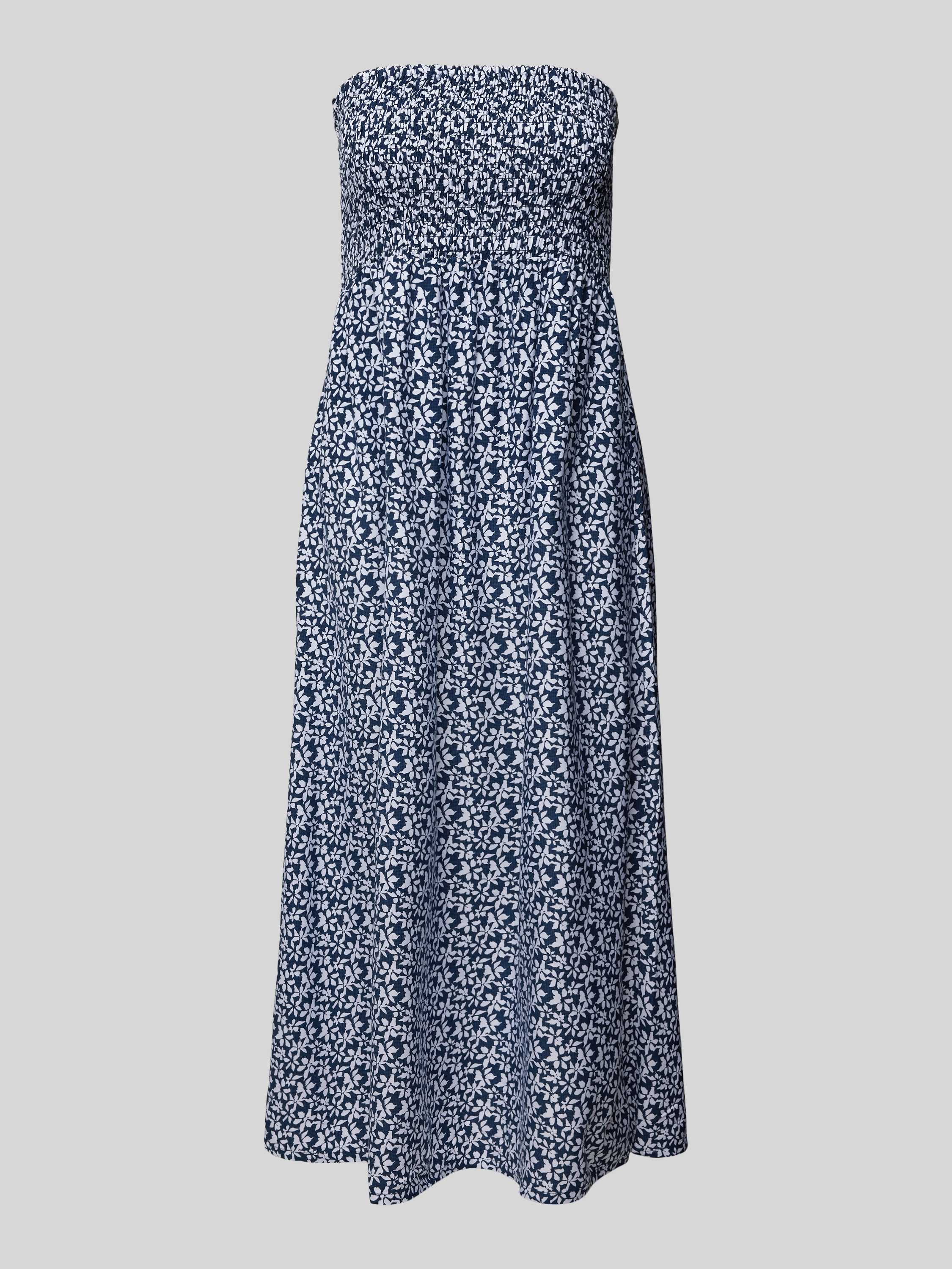 Knielanges Bandeau-Kleid mit floralem Muster Modell 'CALUSA'
