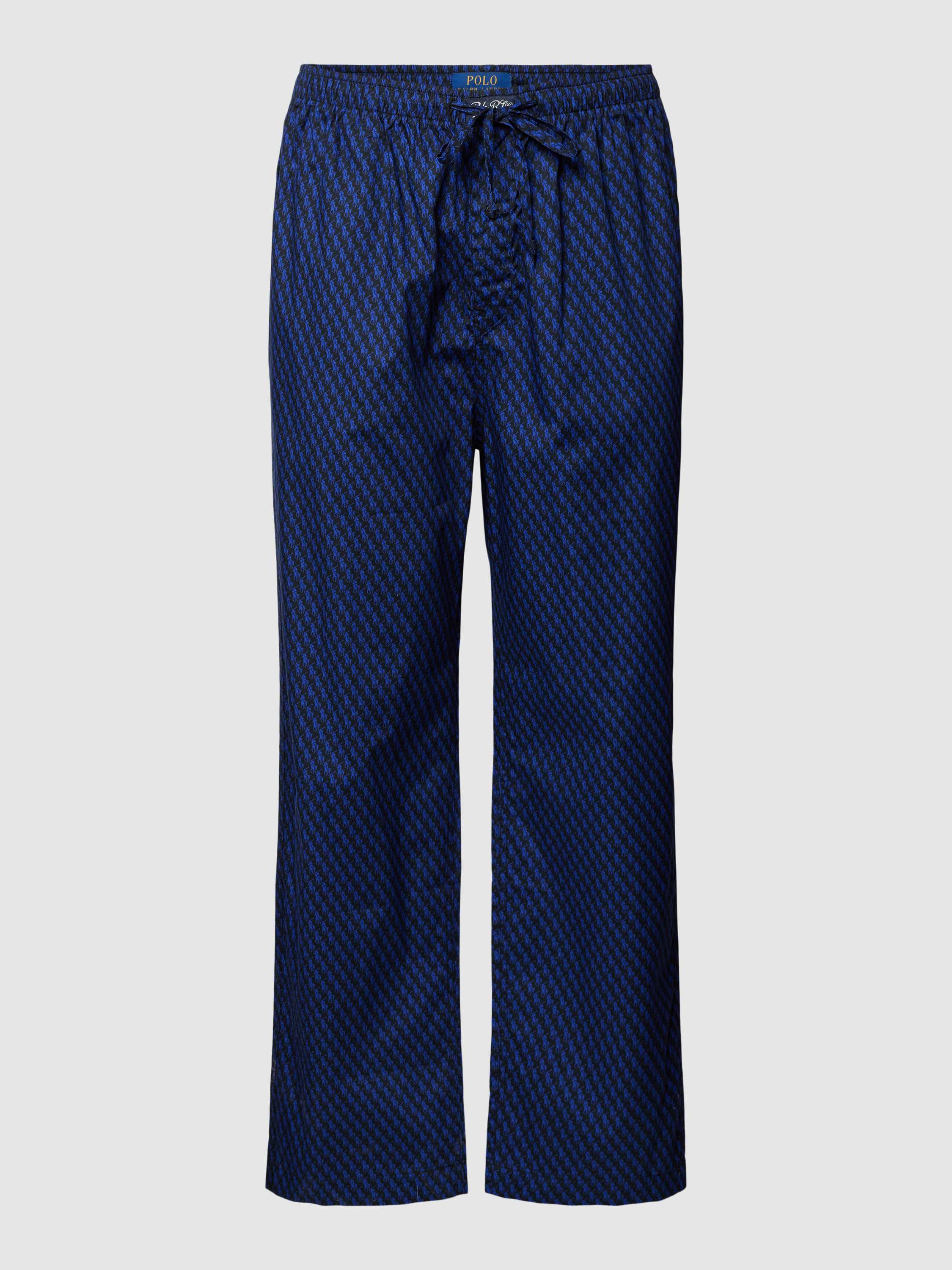 Pyjama-Hose mit Tunnelzug und Allover-Print-Motiv