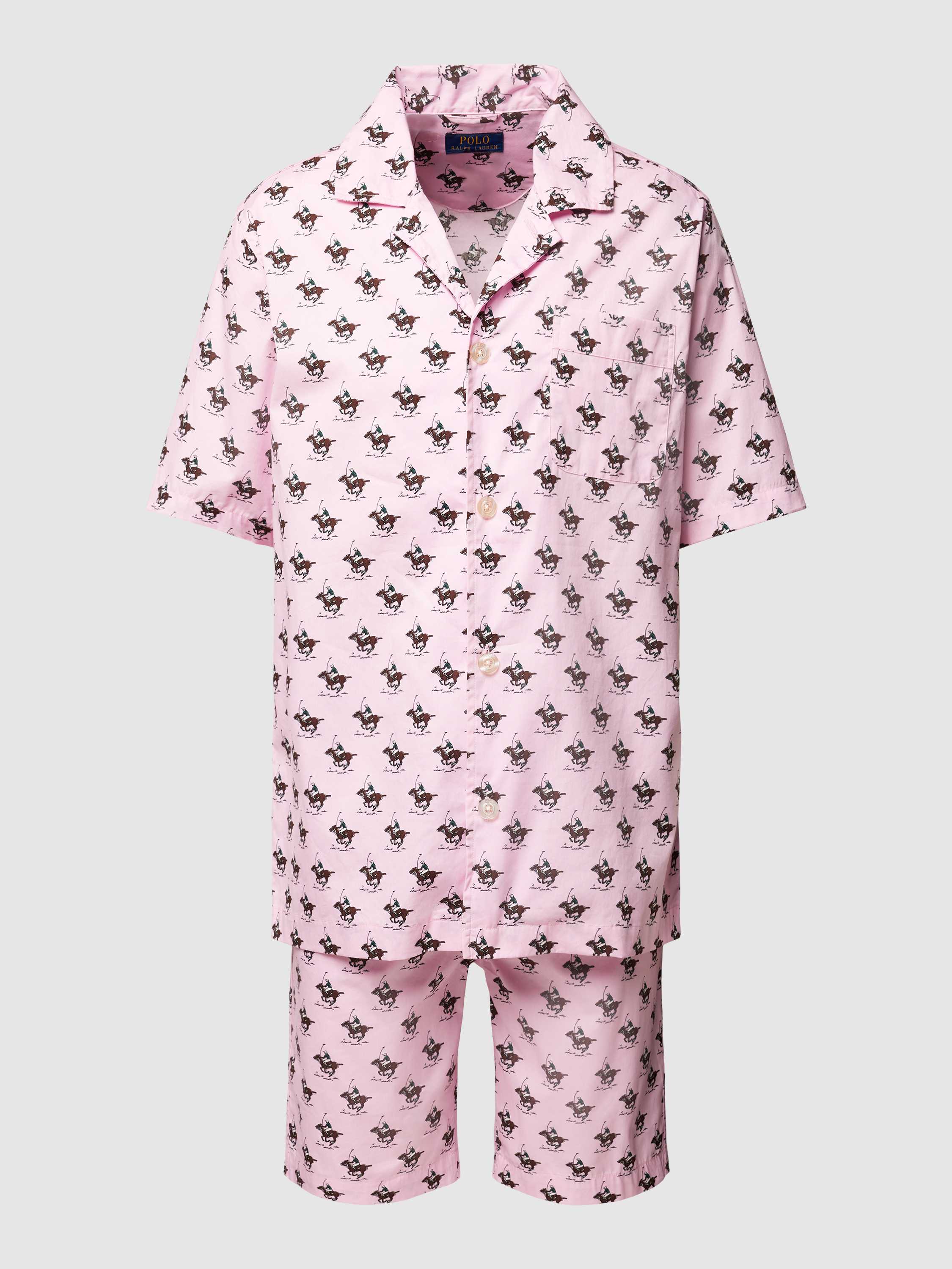 Pyjama mit Allover-Logo-Muster