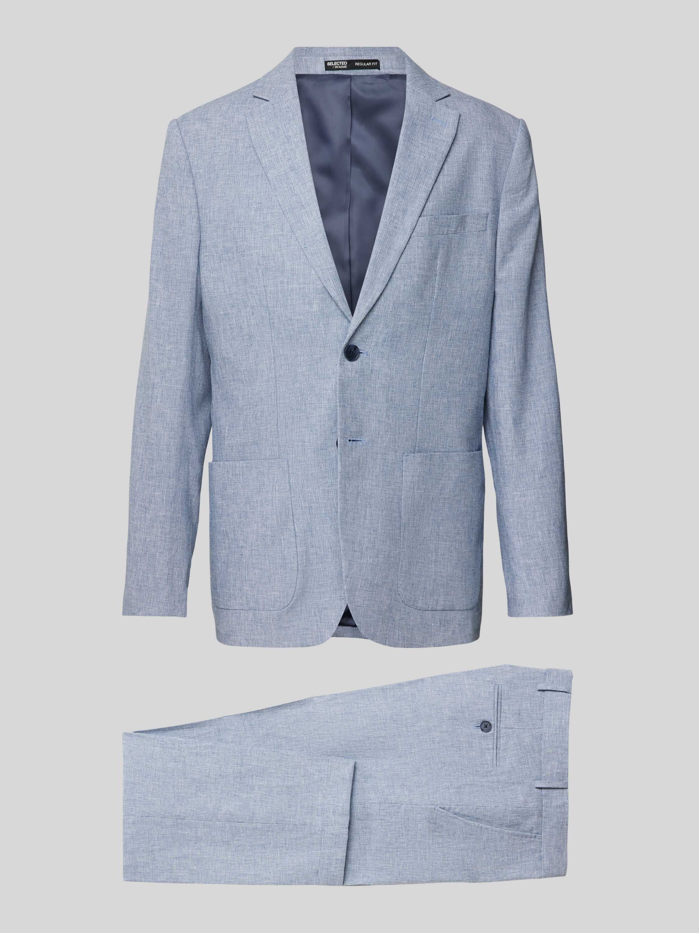 Regular Fit Anzug aus Leinen-Baumwoll-Mix Modell 'ANTON'