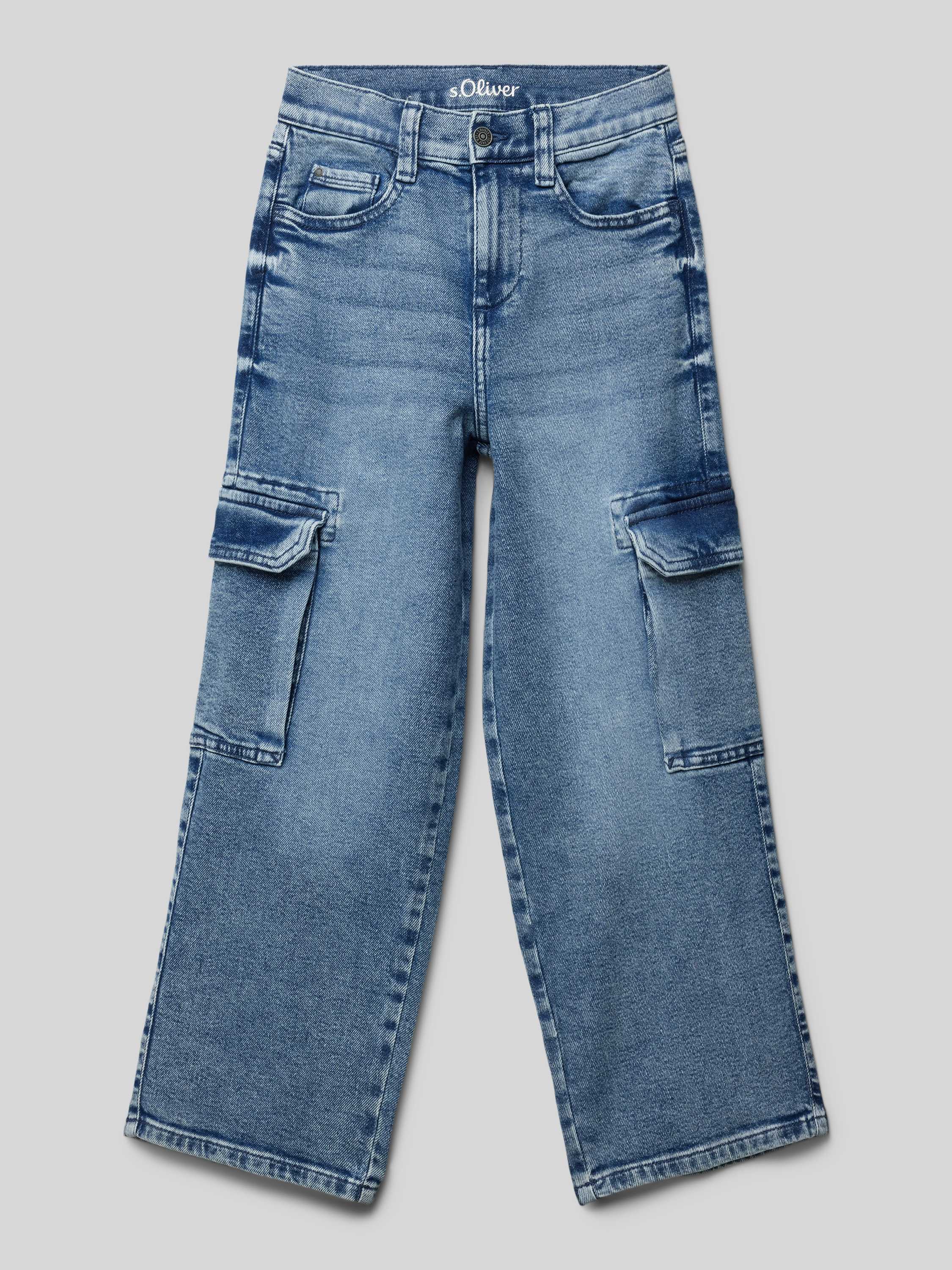 Regular Fit Jeans mit Cargotaschen