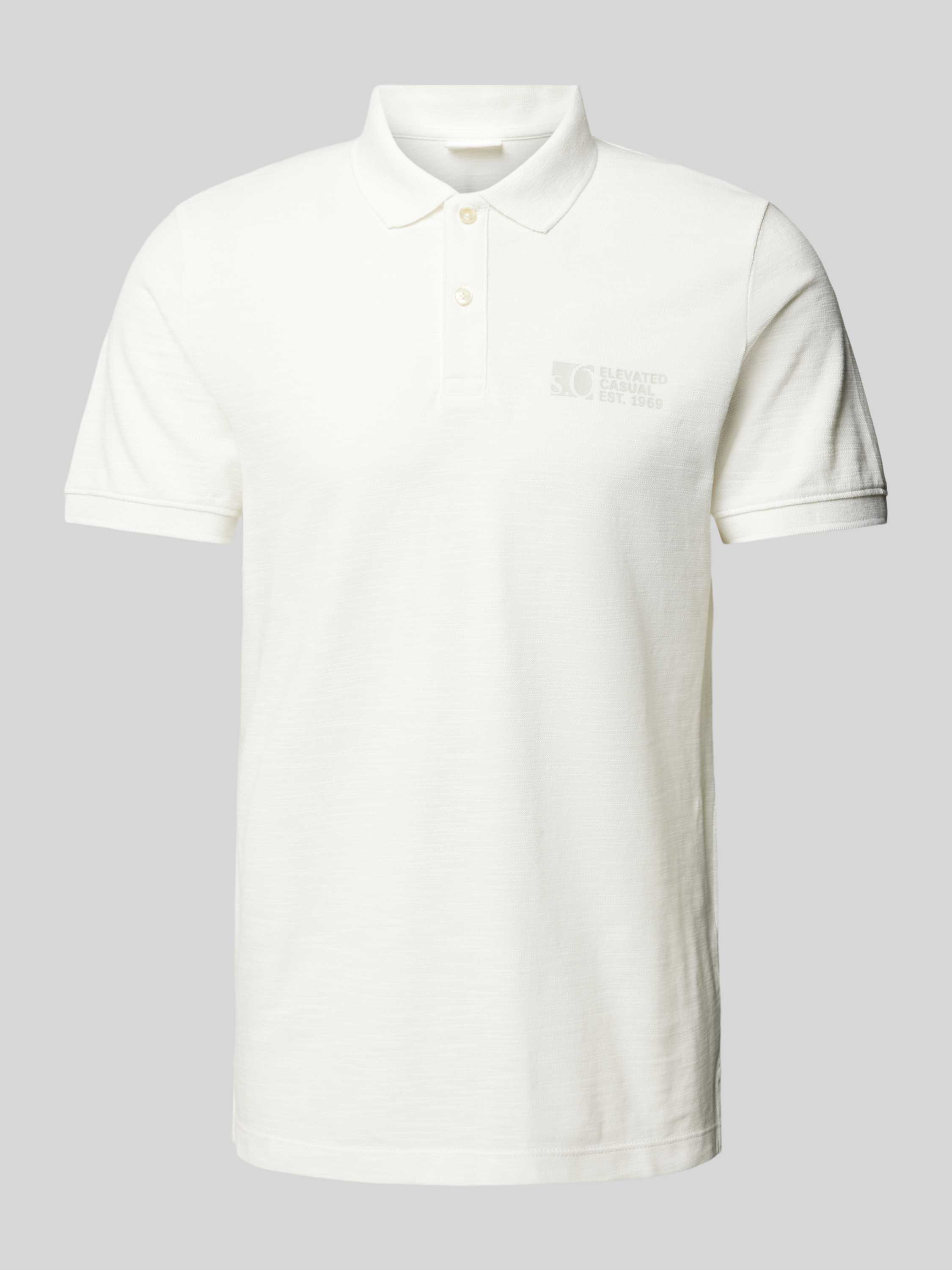 Regular Fit Poloshirt mit Label-Print