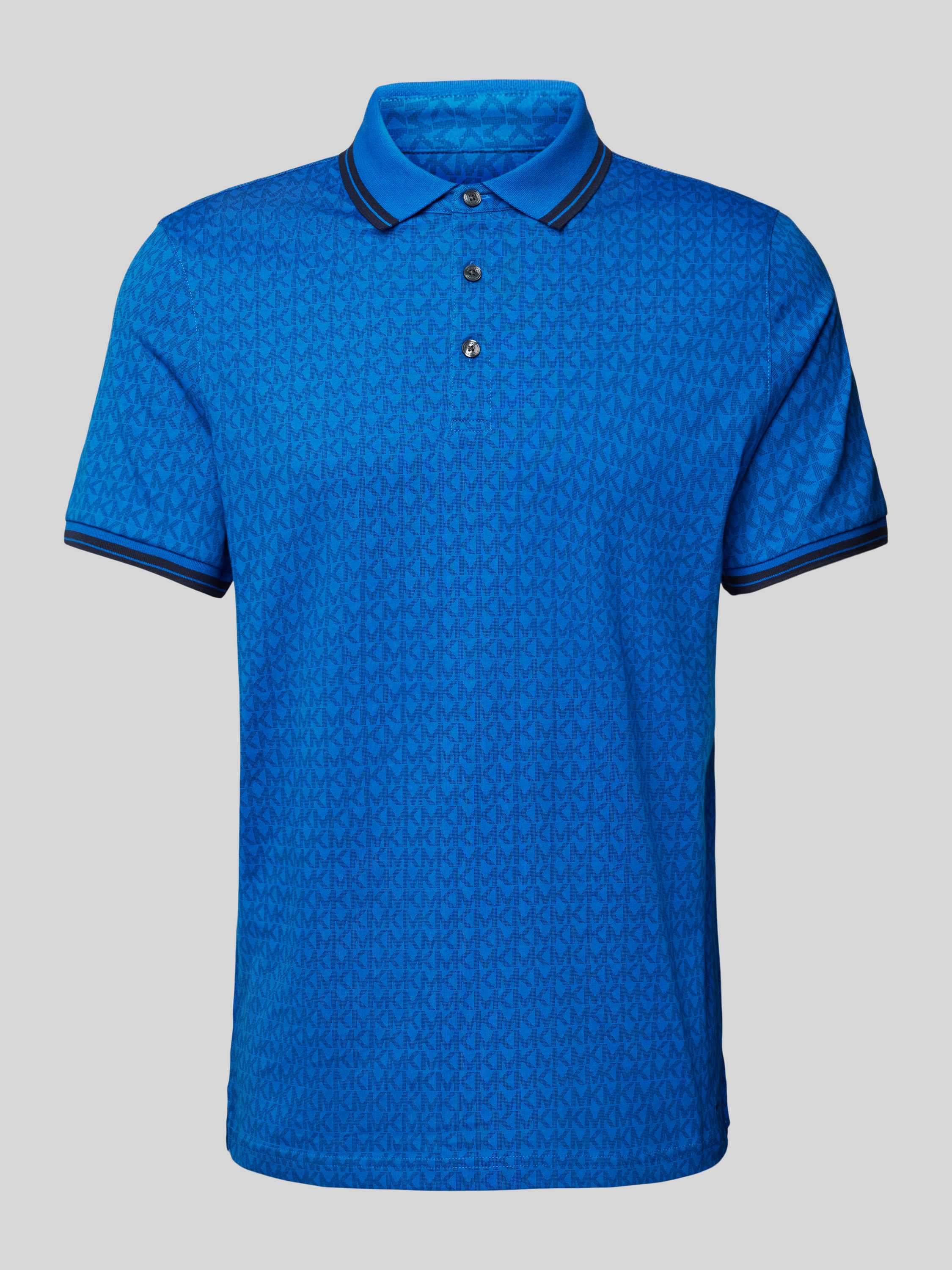 Regular Fit Poloshirt mit Allover-Label-Muster Modell 'GREENWICH'