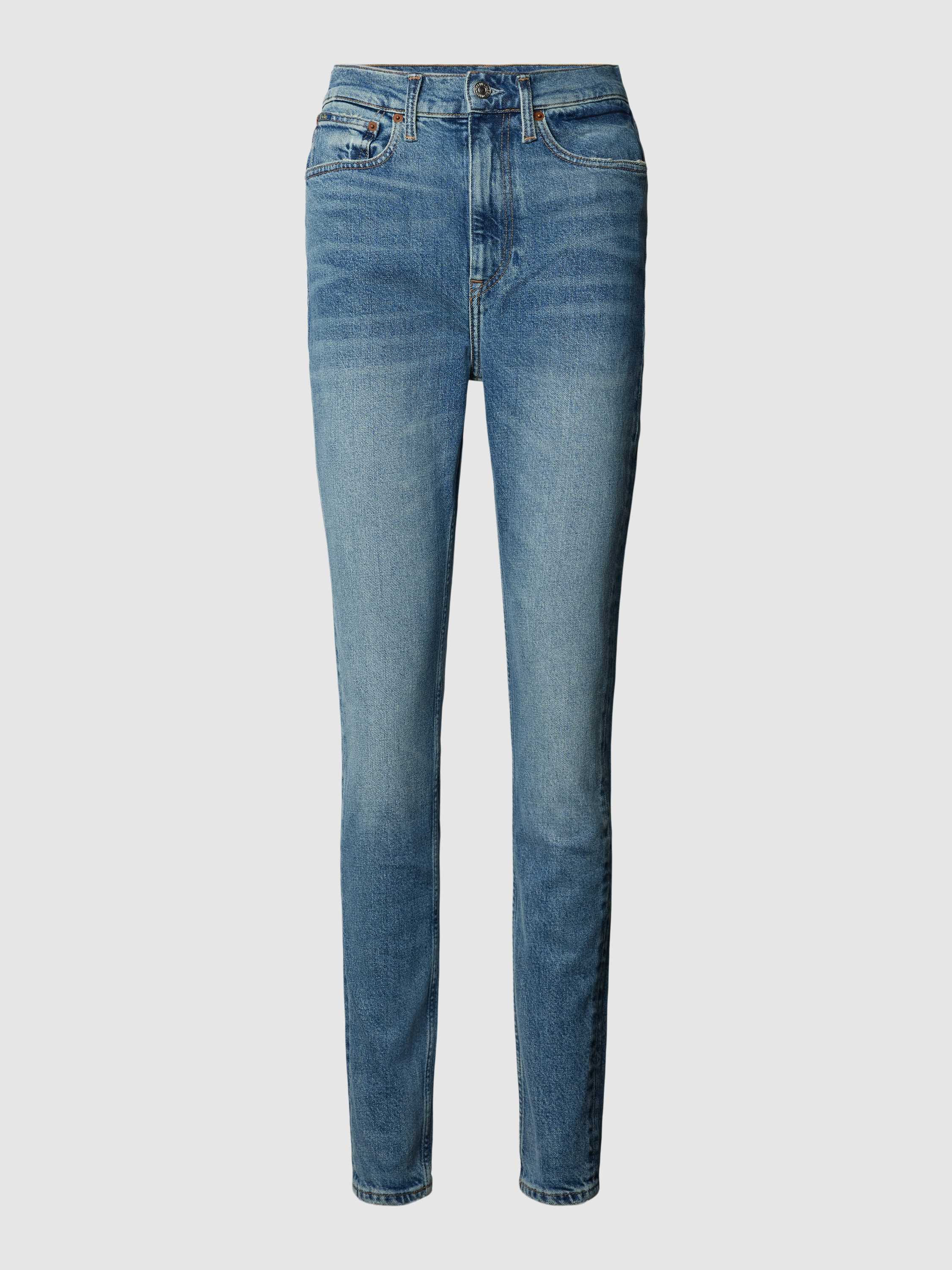 High Waist Slim Fit Jeans im 5-Pocket-Design