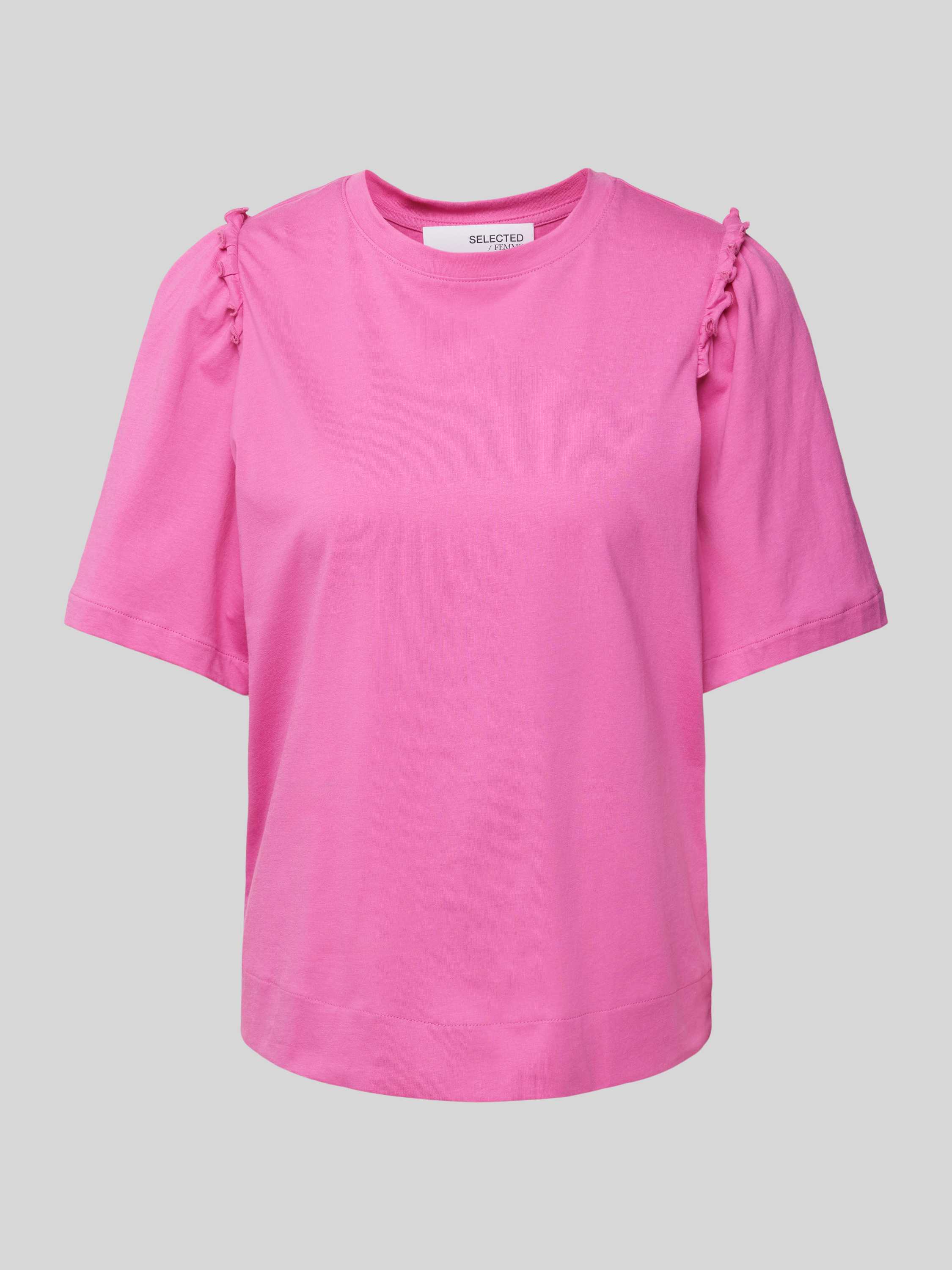 T-Shirt in unifarbenem Design Modell 'PENELOPE'