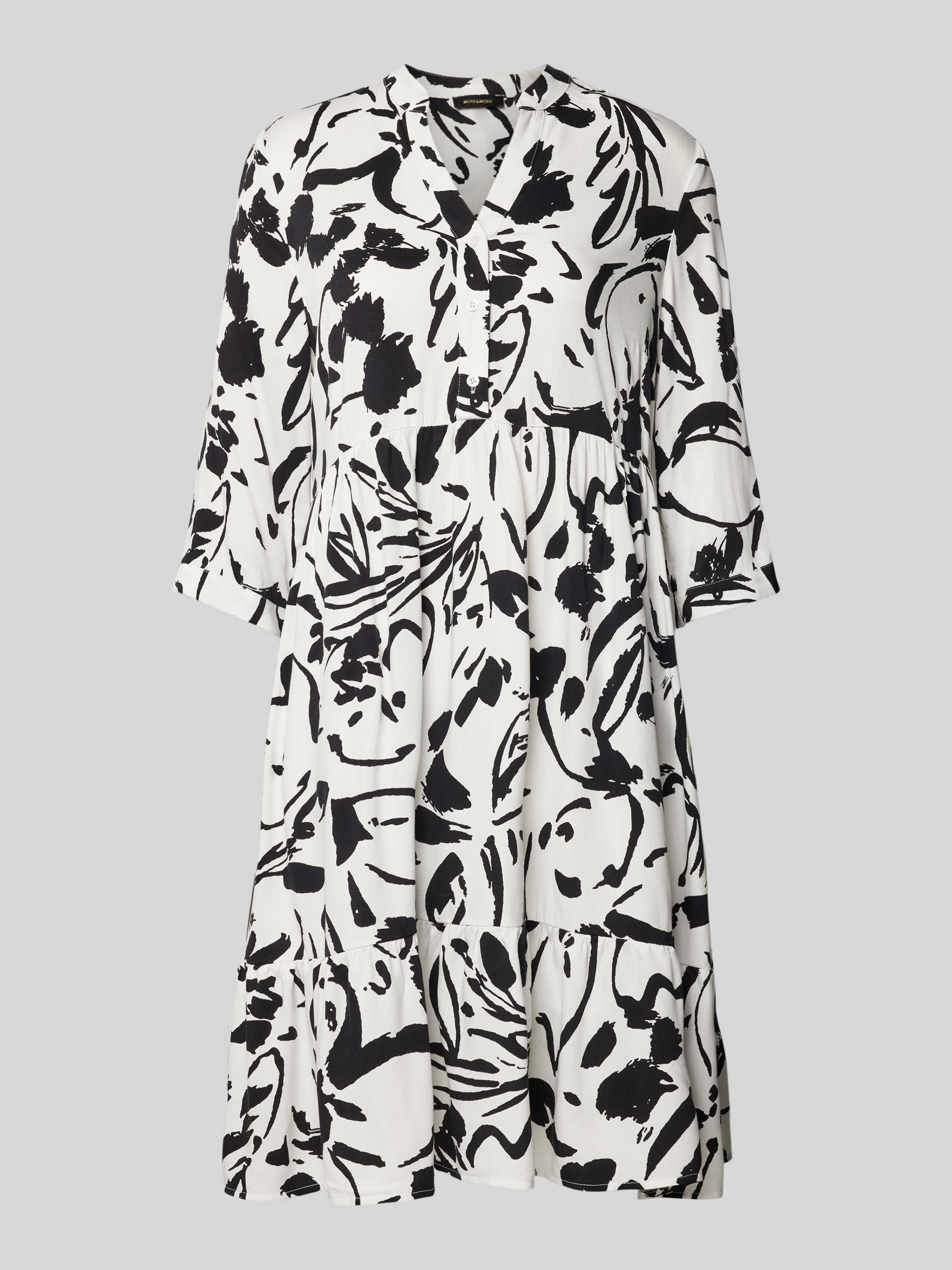Knielanges Kleid mit Allover-Print
