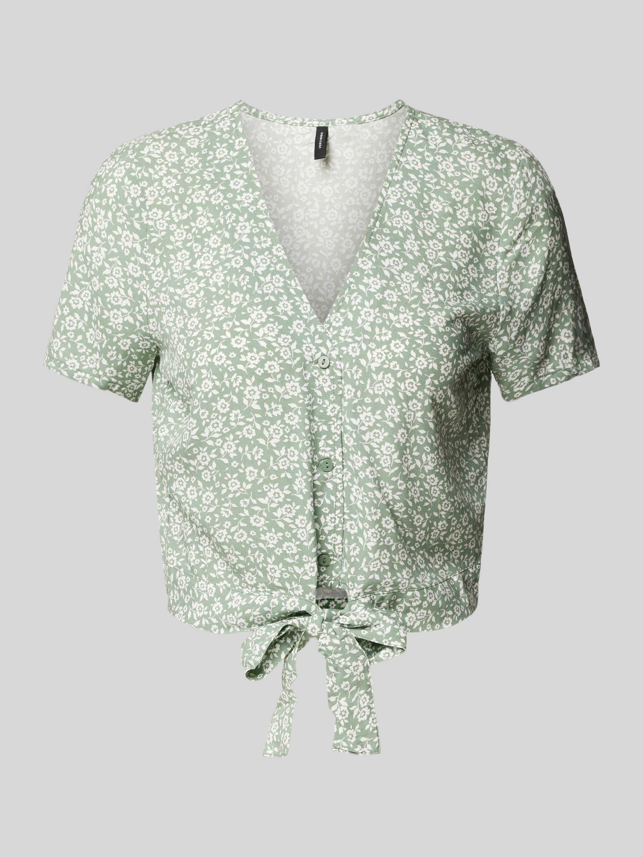 Blusenshirt aus Viskose mit Knotendetail Modell 'EASY JOY'