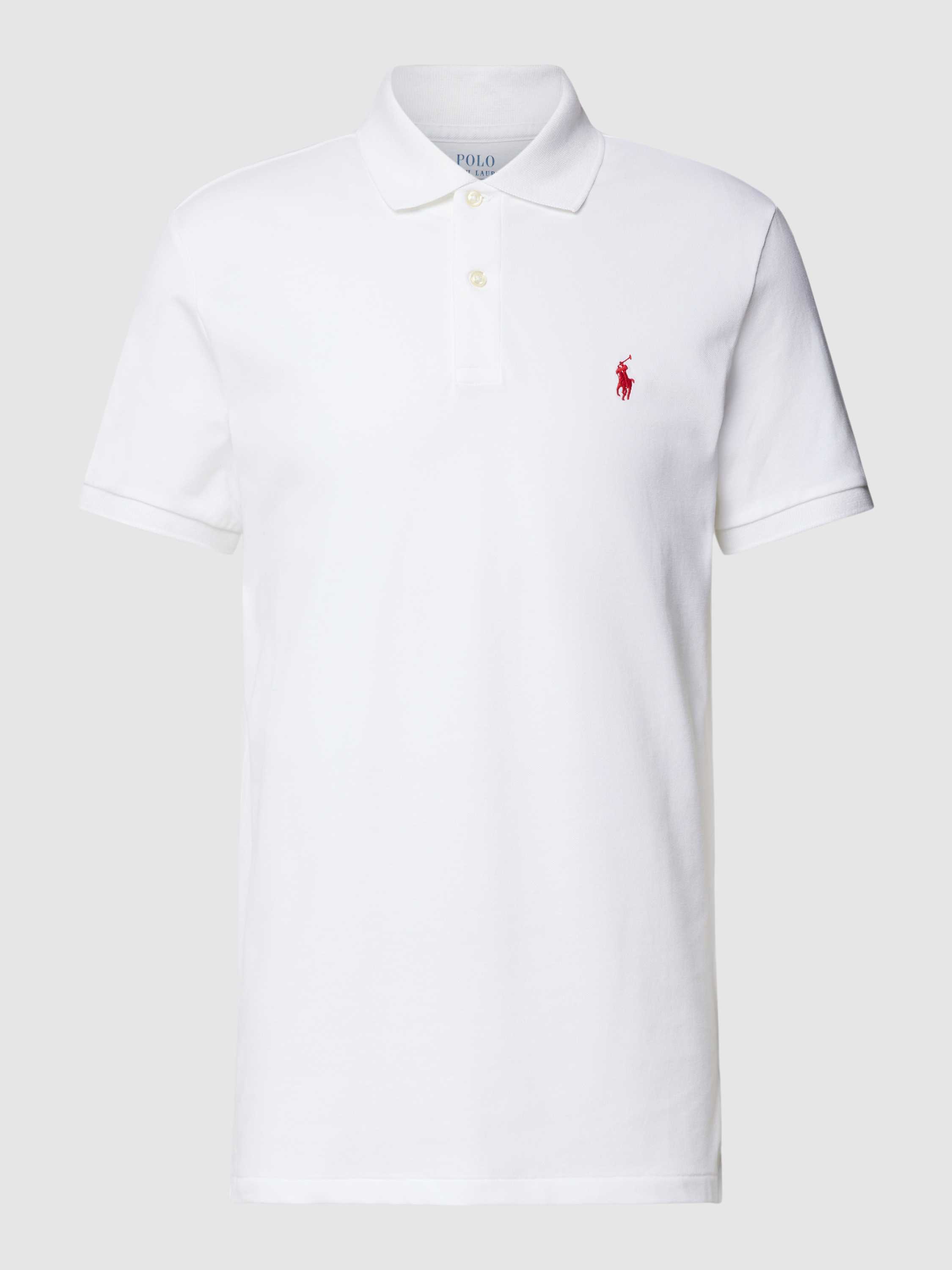 Tailored Fit Poloshirt mit Label-Stitching
